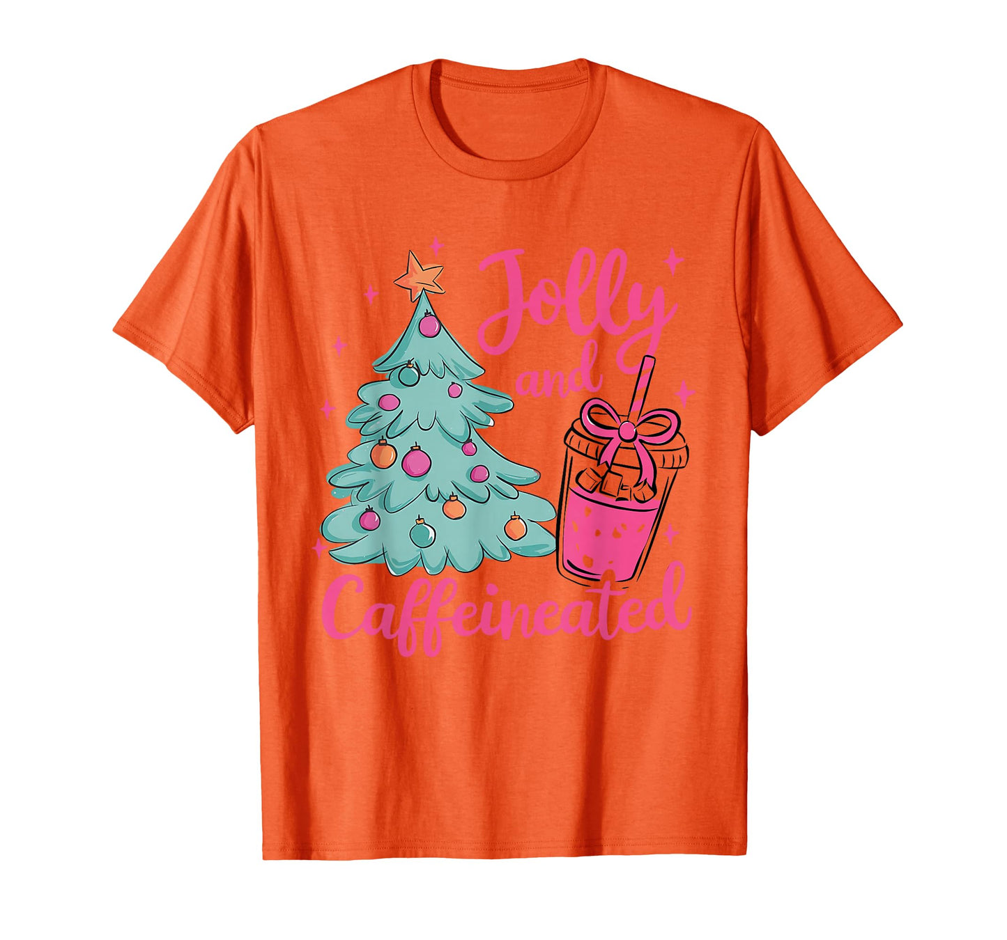 to Be Jolly and Caffeinated, Funny Christmas Coffee Lovers T-Shirt