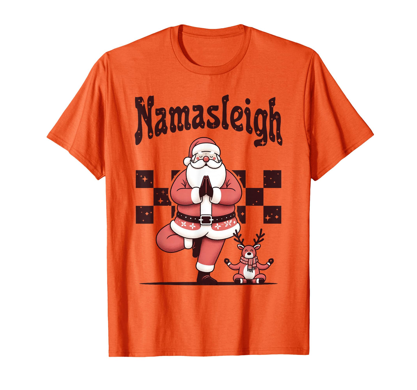 Namasleigh Christmas Santa Yoga Lover Funny T-Shirt