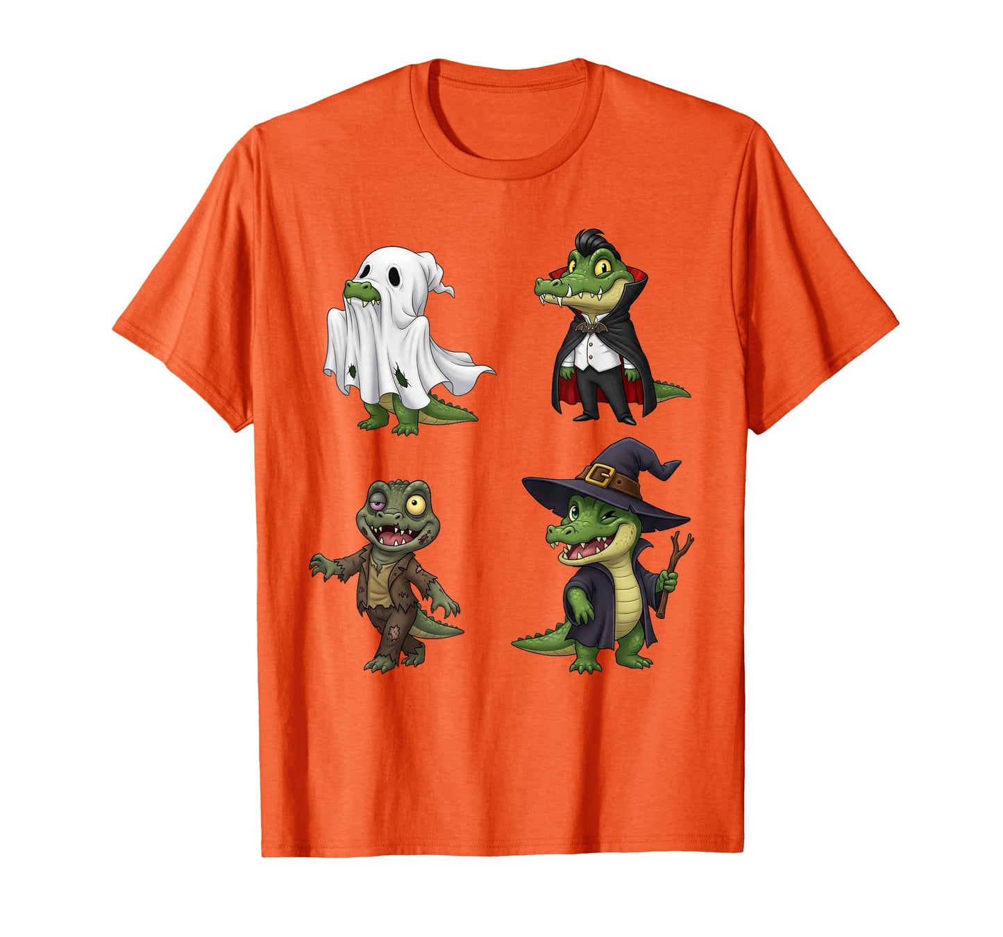 Halloween Crocodile Ghost Vampire Zombie Witch Costume Tee T-Shirt