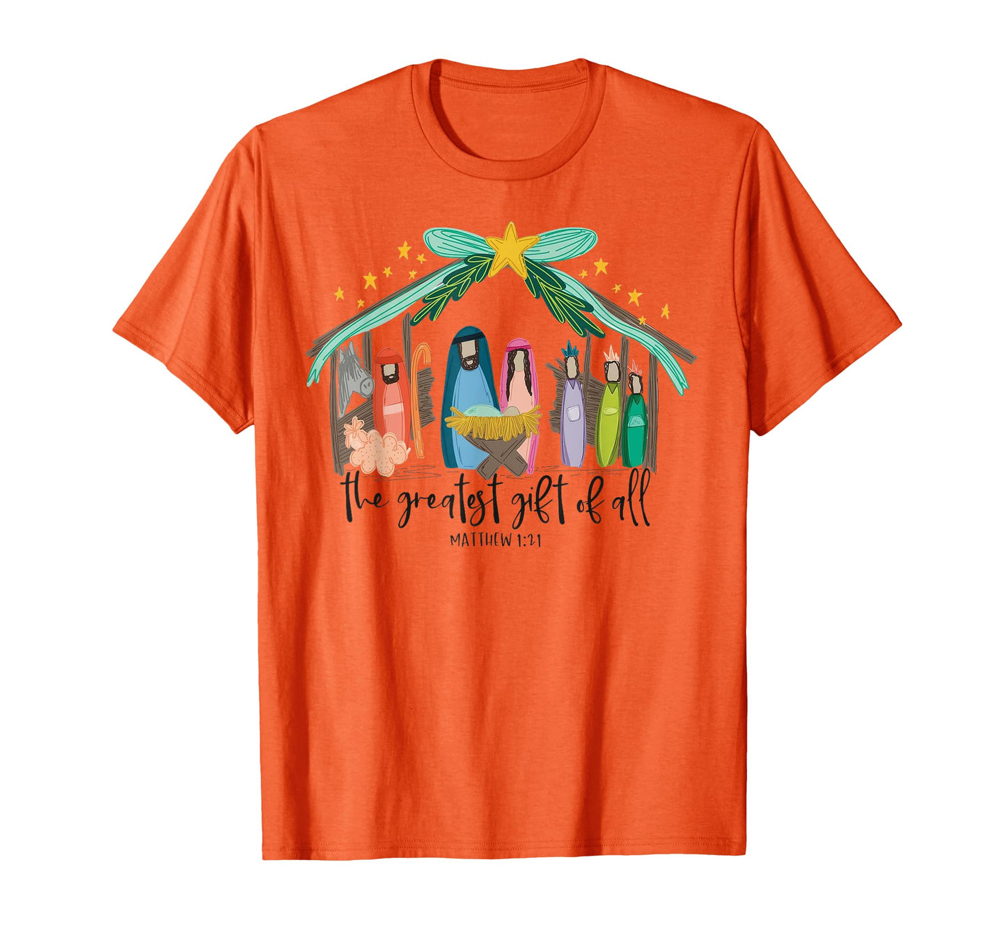 The Greatest Gift For All Christmas Nativity Jesus Christian T-Shirt