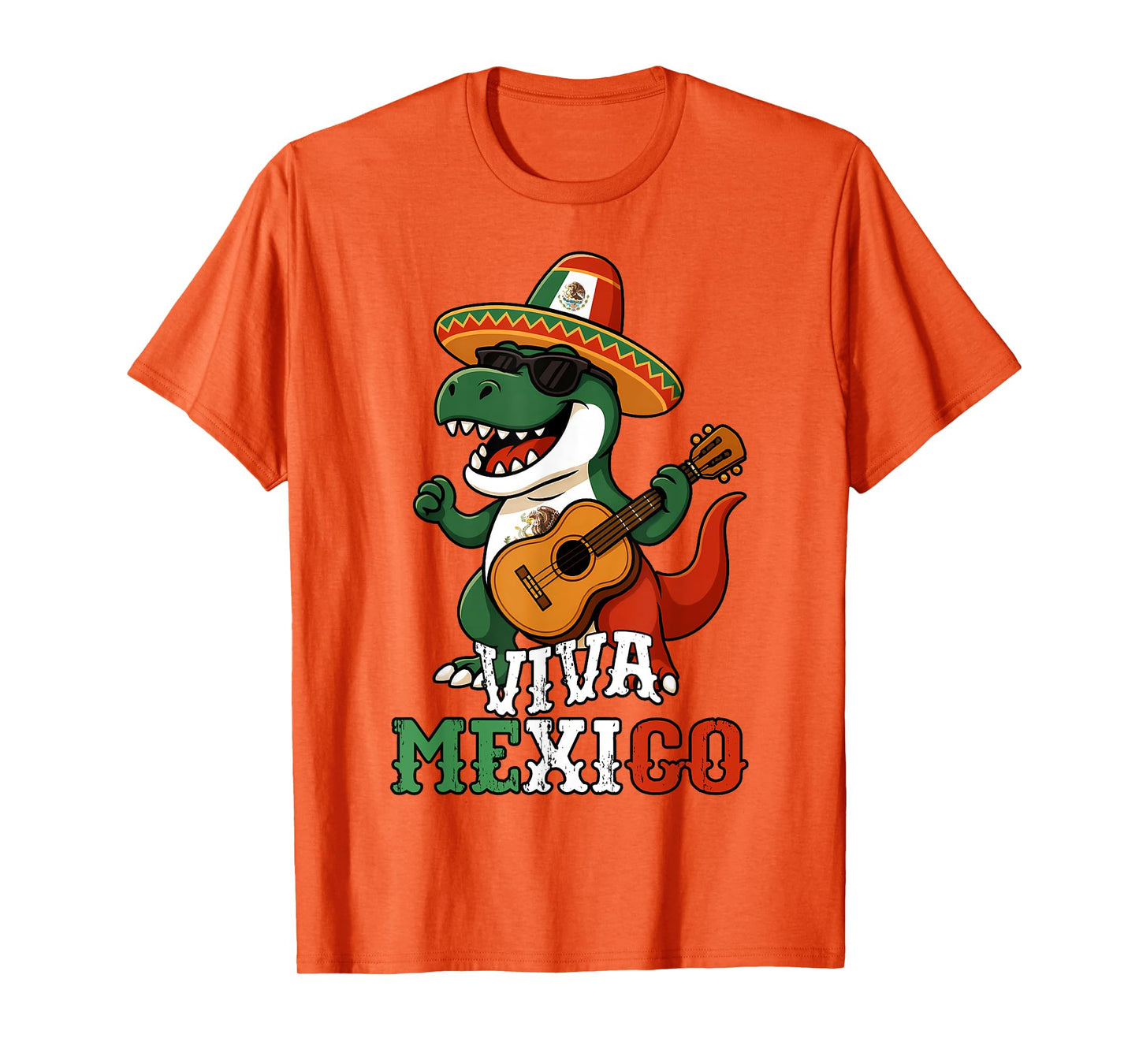 Viva Mexico Kids Boys Toddler Funny Mexican Dinosaur T-Rex T-Shirt