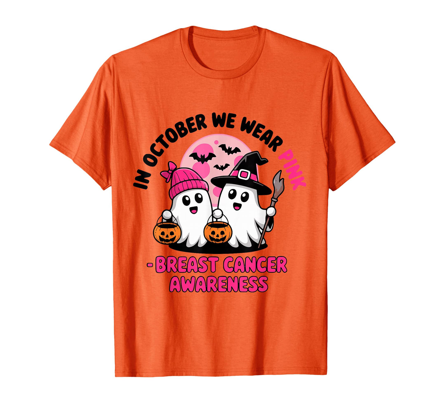 in October We Wear Pink Breast Cancer Awareness Cool T-Shirt