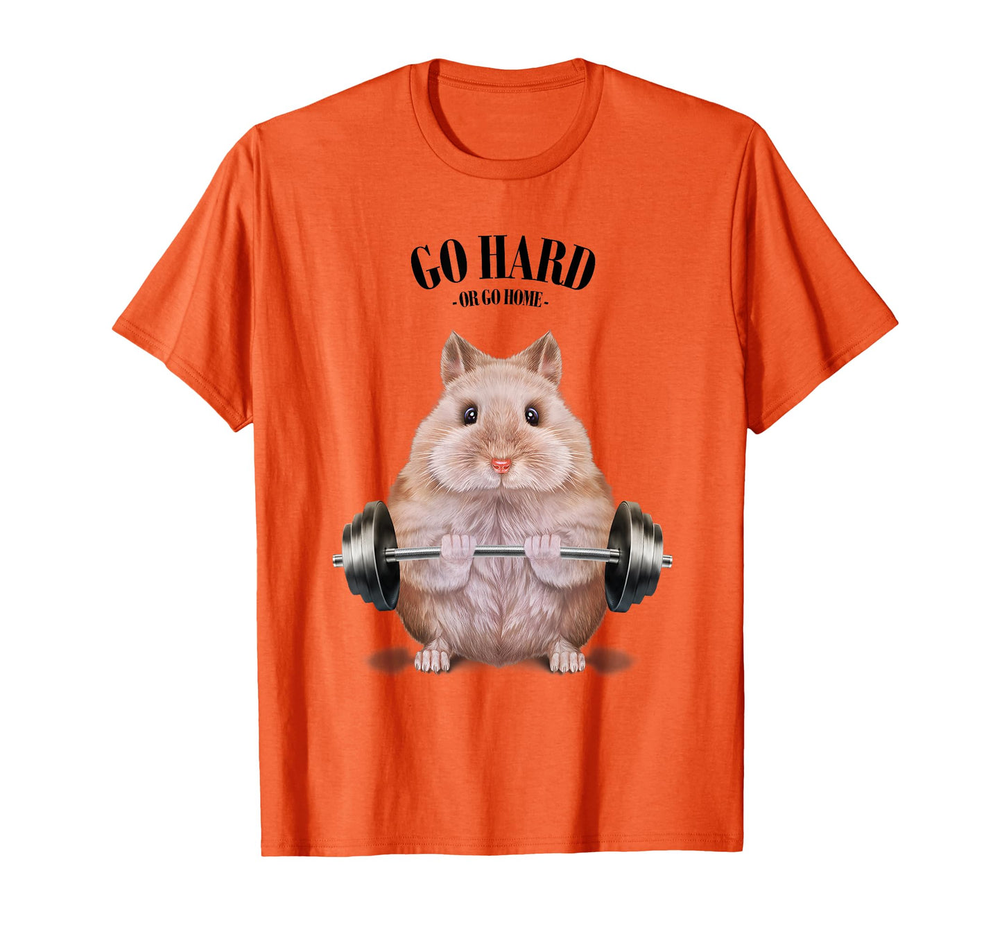 Beige Dwarf Hamster Muscle Training Weightlifting Fitness T-Shirt