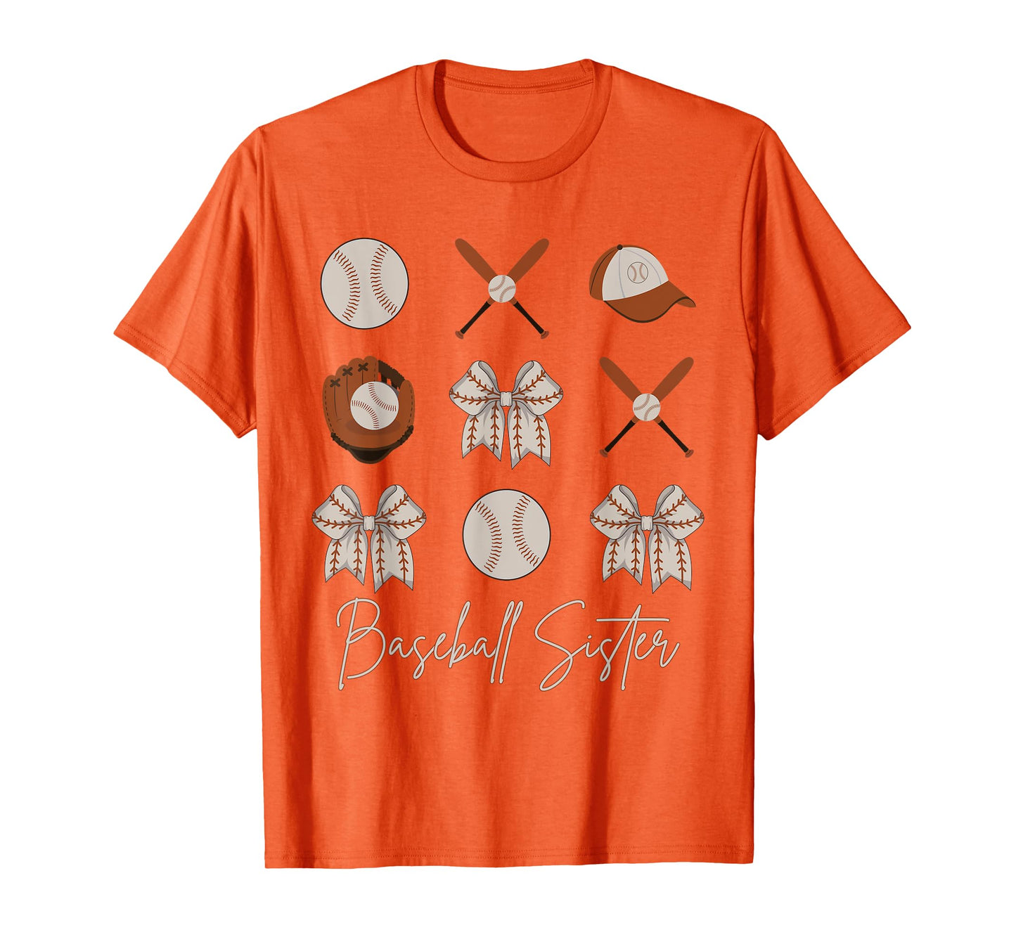 Baseball Sister Coquette Bow Girls Cheer Baseball T-Shirt