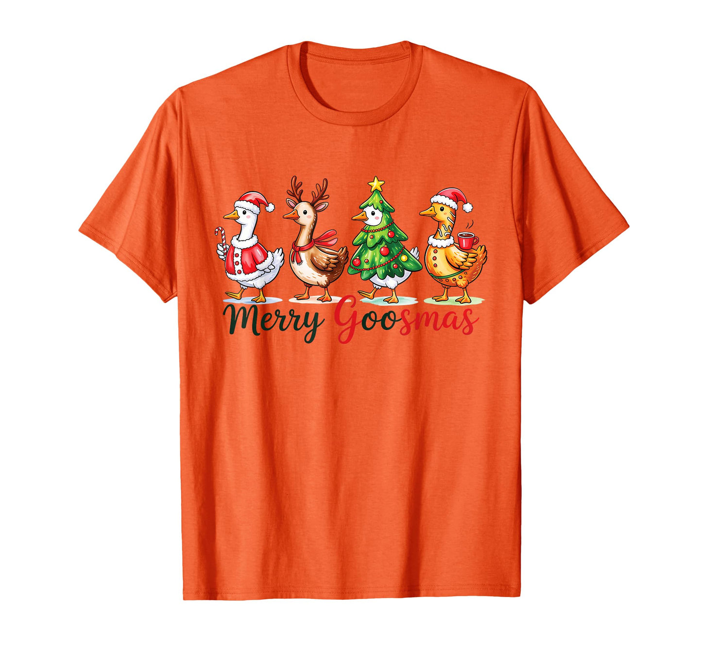 Funny Merry Goosmas Goose Christmas Holiday Party Matching T-Shirt