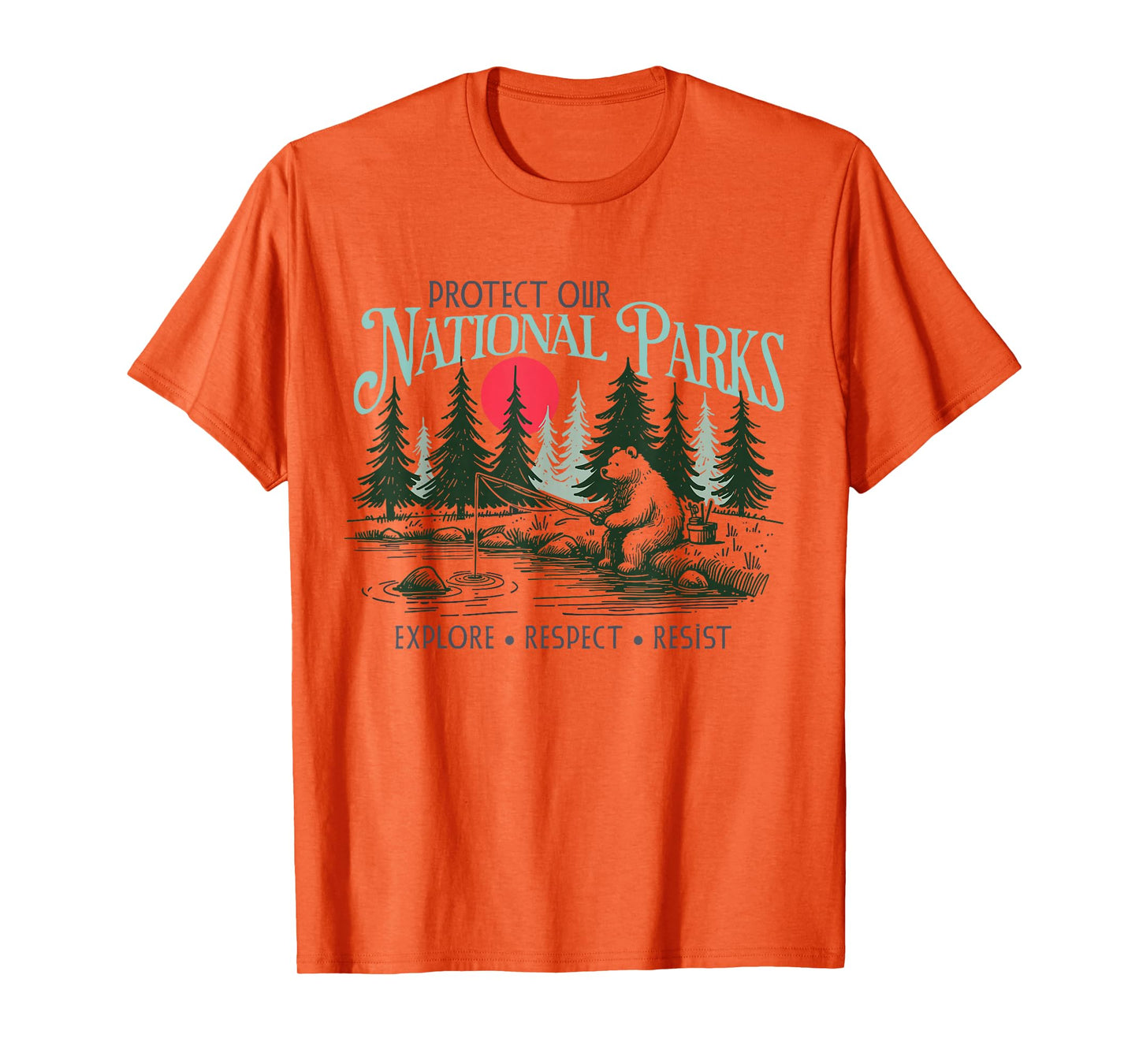 Protect Our National Parks Retro Vintage Womens Mens T-Shirt