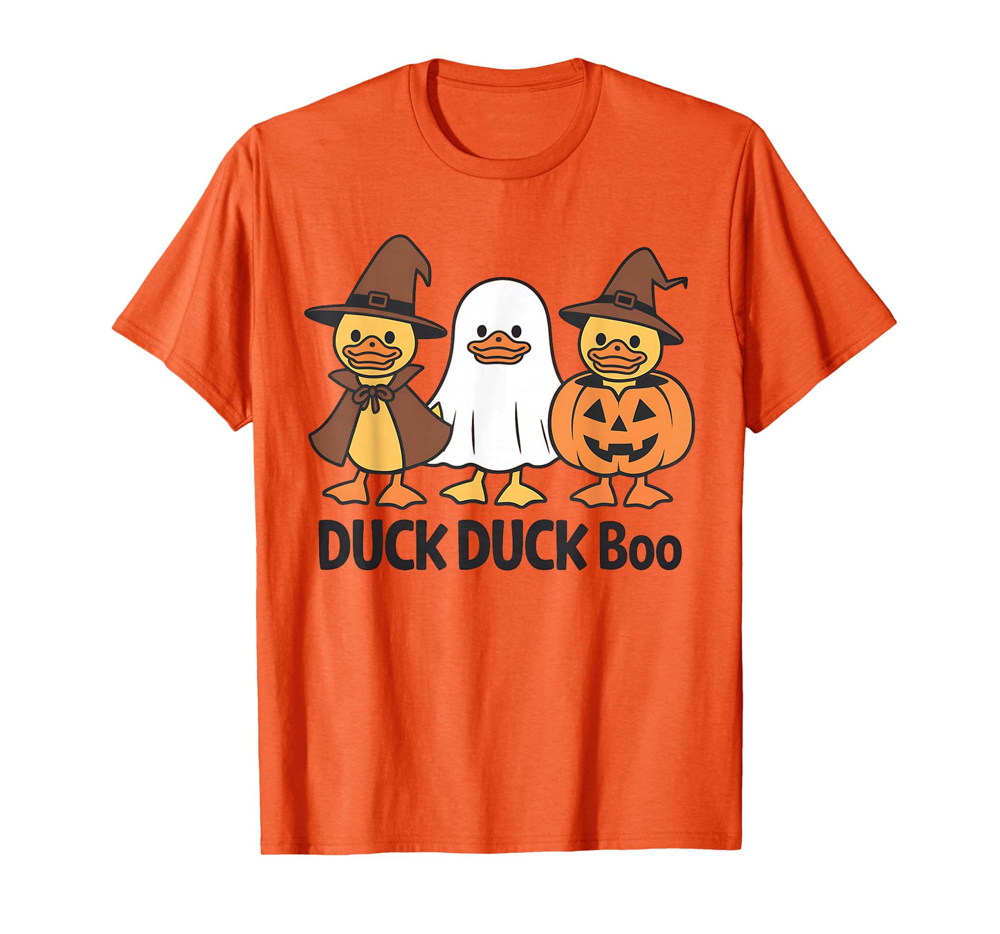 Funny Duck Duck Boo Shirt Halloween Duck Witch Ghost Pumpkin T-Shirt