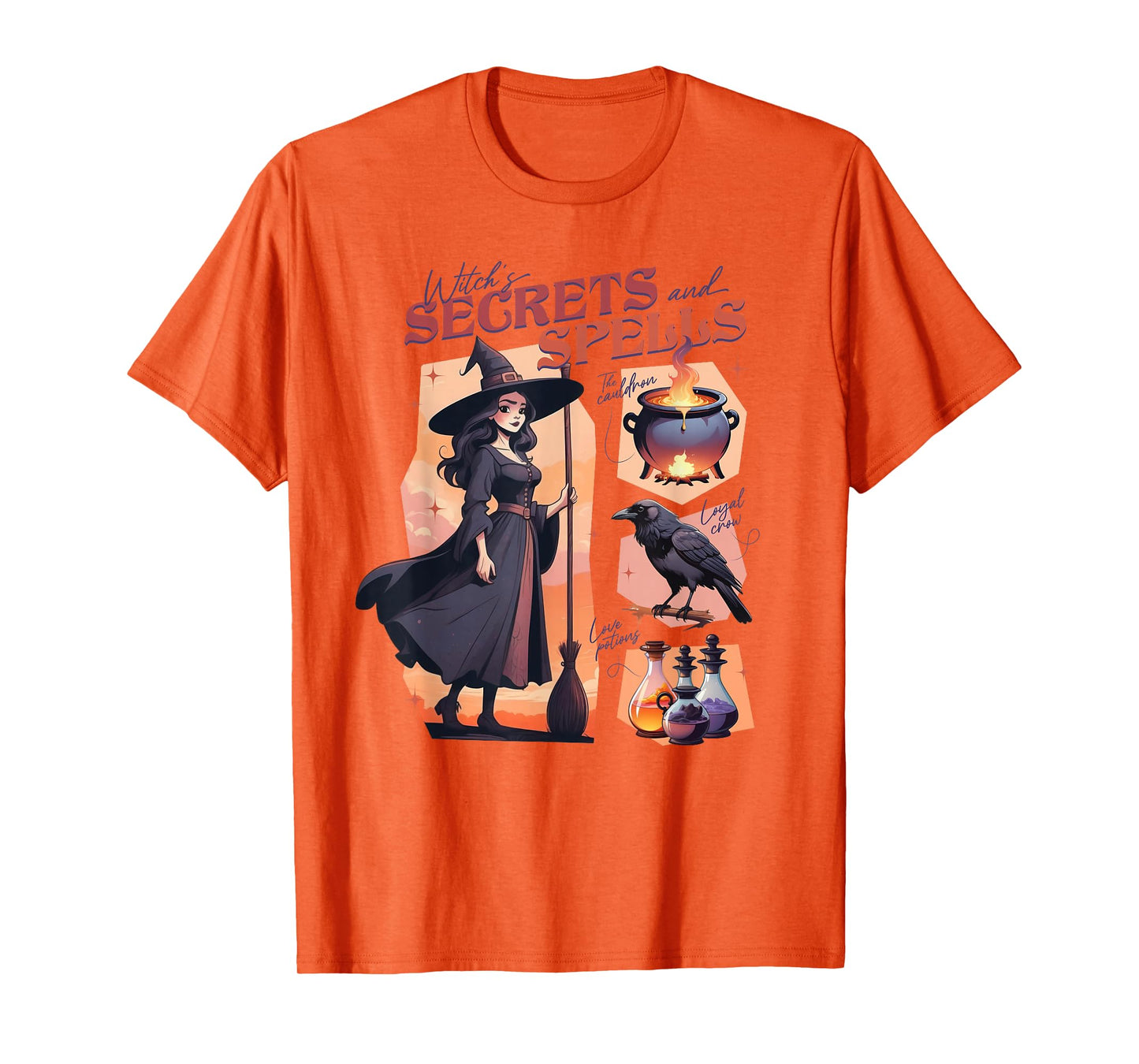 Witch's Secrets and Spells - Gothic Magic Halloween Anime T-Shirt