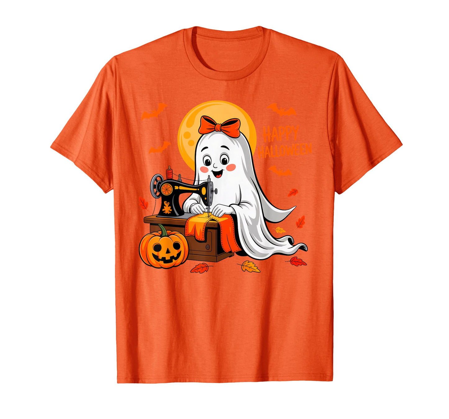 Sewing Ghost Halloween Costume Women Quilting Quilter Sewer T-Shirt