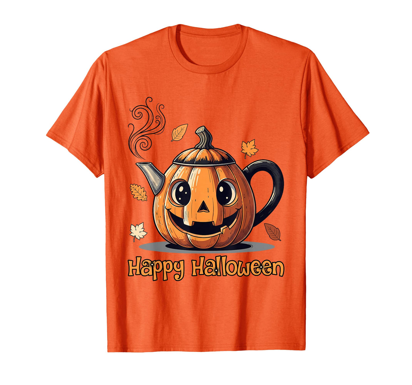 Cute Halloween Pumpkin Coffee Mug Latte Scary Face T-Shirt