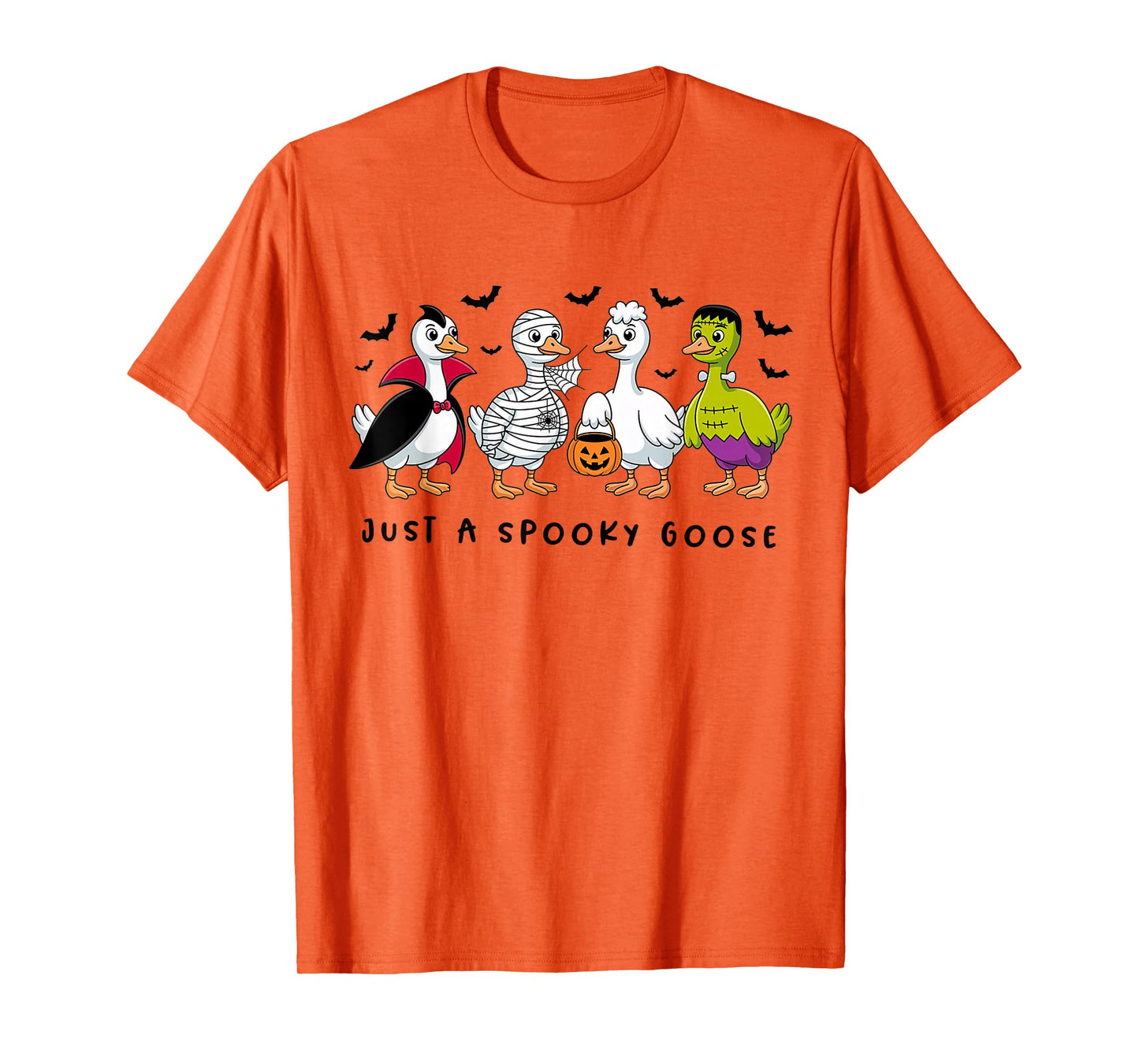 Just A Spooky Goose Halloween Silly Goose Funny Halloween T-Shirt