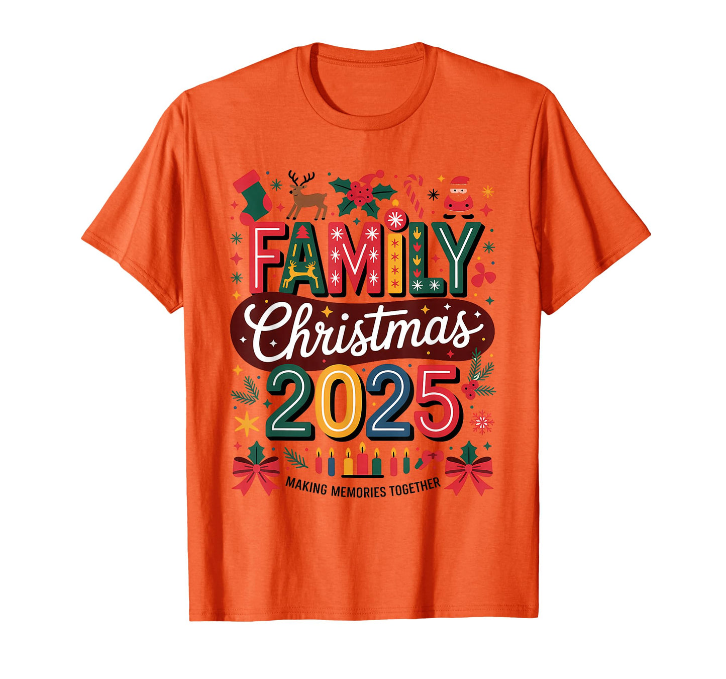 Family Christmas 2025 Squad Santa Elf Xmas Matching Outfit T-Shirt