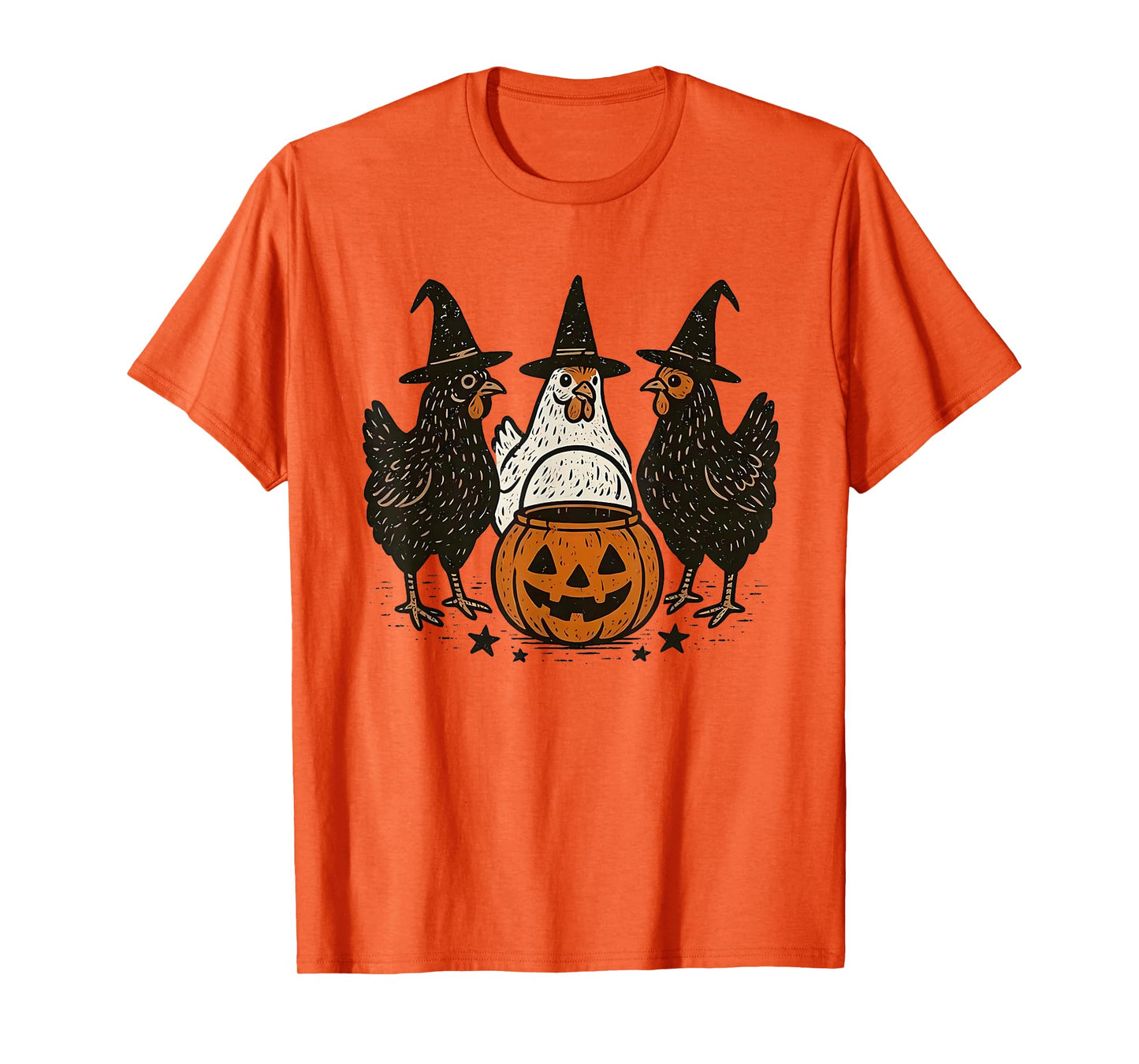 Chick Or Treat Halloween Witch Spooky Chicken T-Shirt