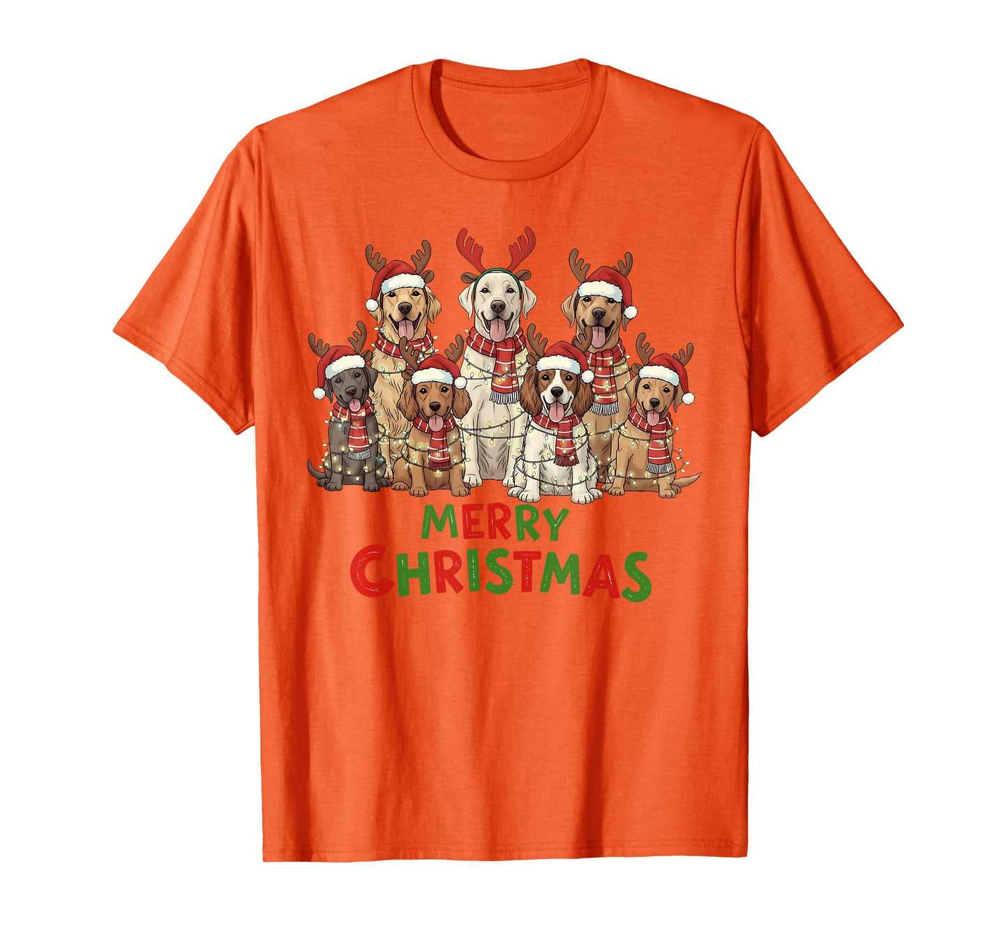 Christmas Dogs Xmas Santa Hat Dog Lover Dog Mom Dog Dad T-Shirt