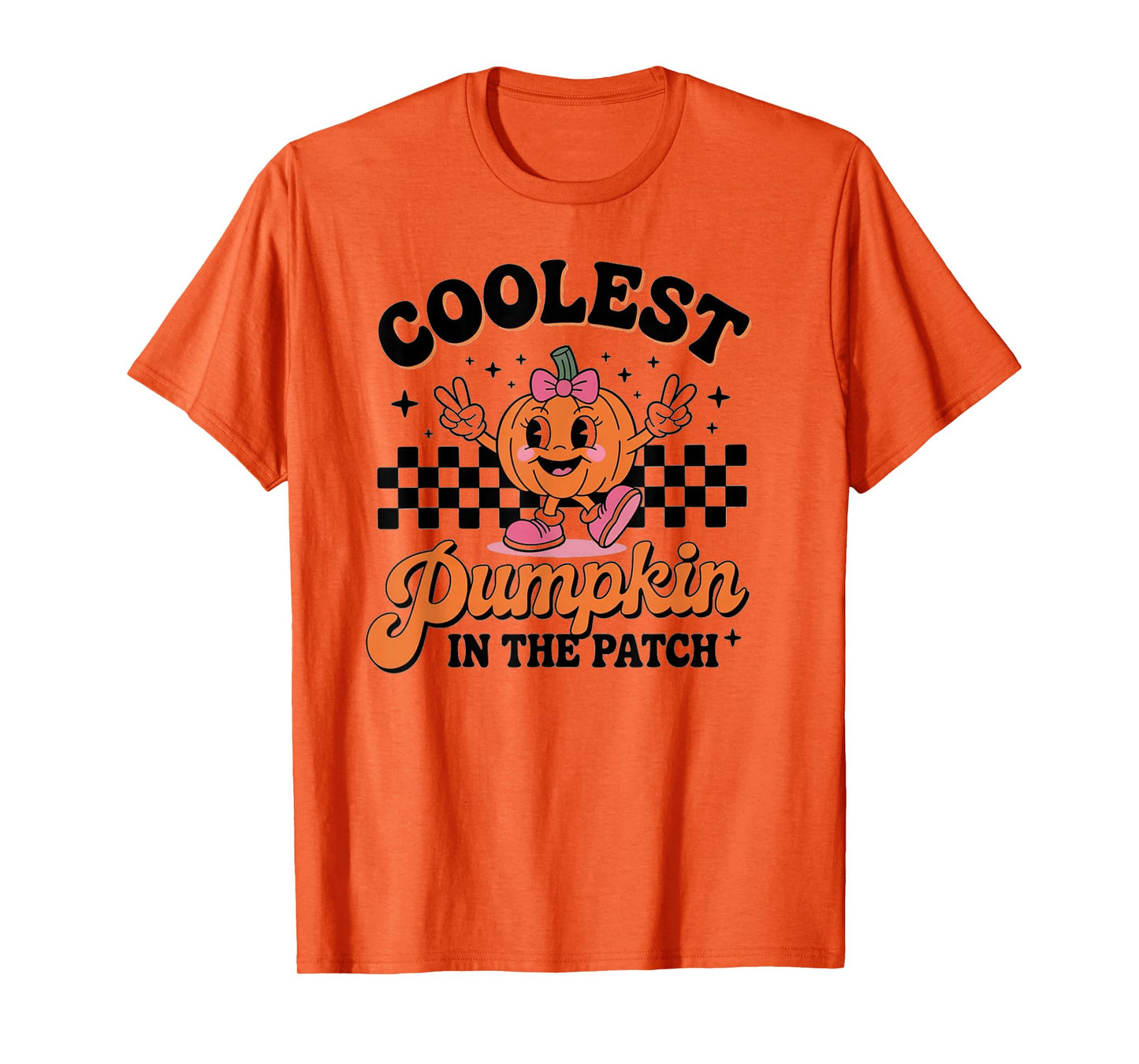 Groovy Coolest Pumpkin in The Patch Halloween for Kids Boys T-Shirt