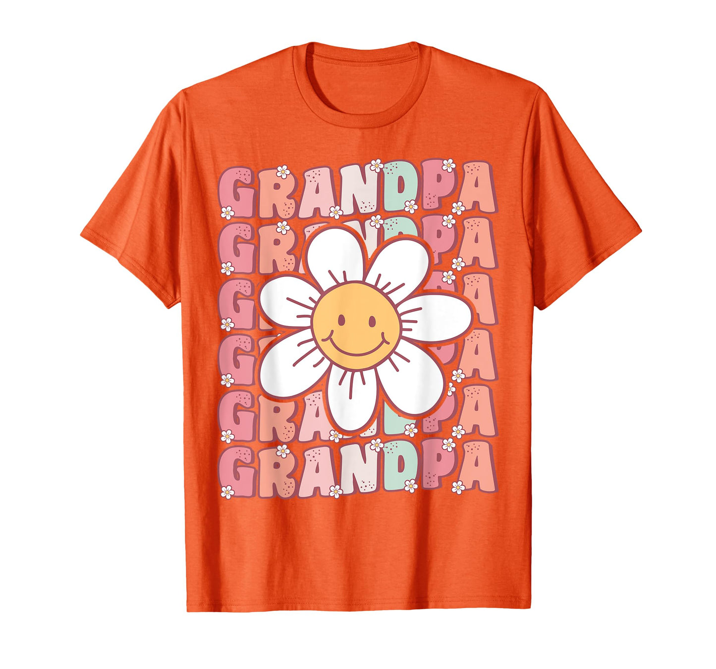 Groovy Grandpa Matching Family Birthday Party Daisy Flower T-Shirt