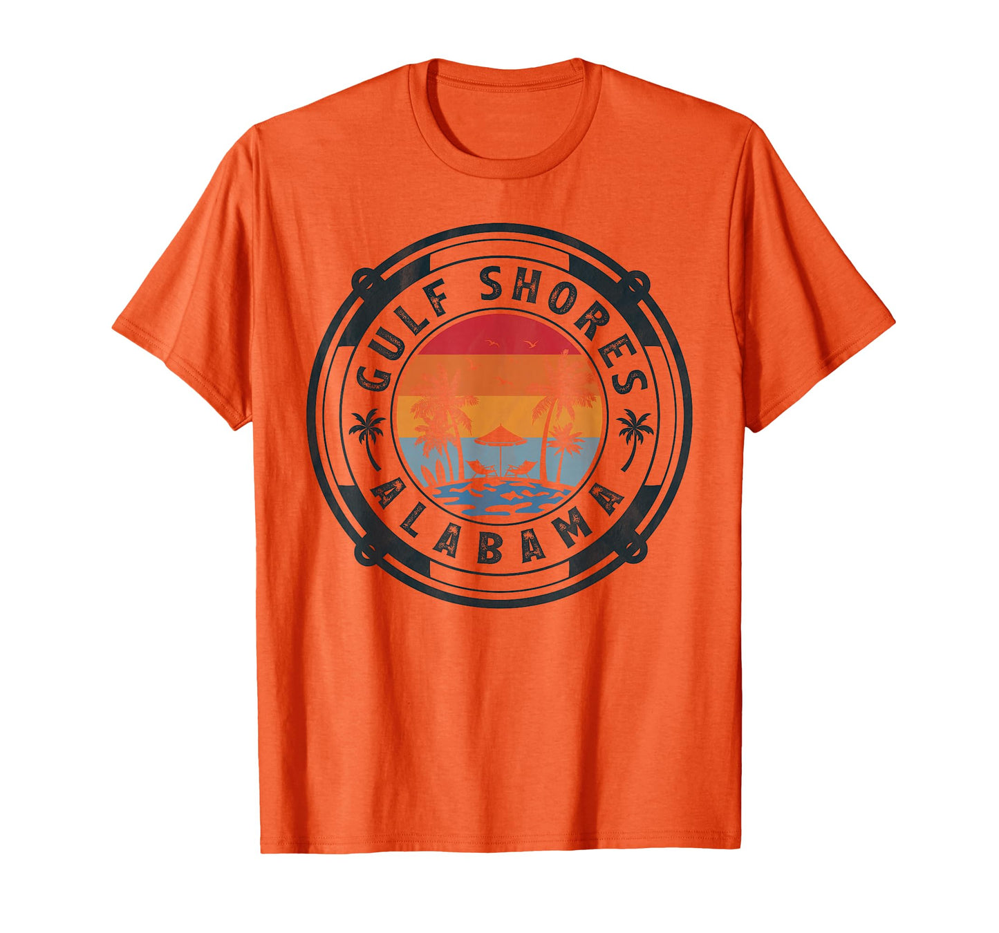 Gulf Shores Beach Alabama Summer Vacation Vintage Sunset T-Shirt
