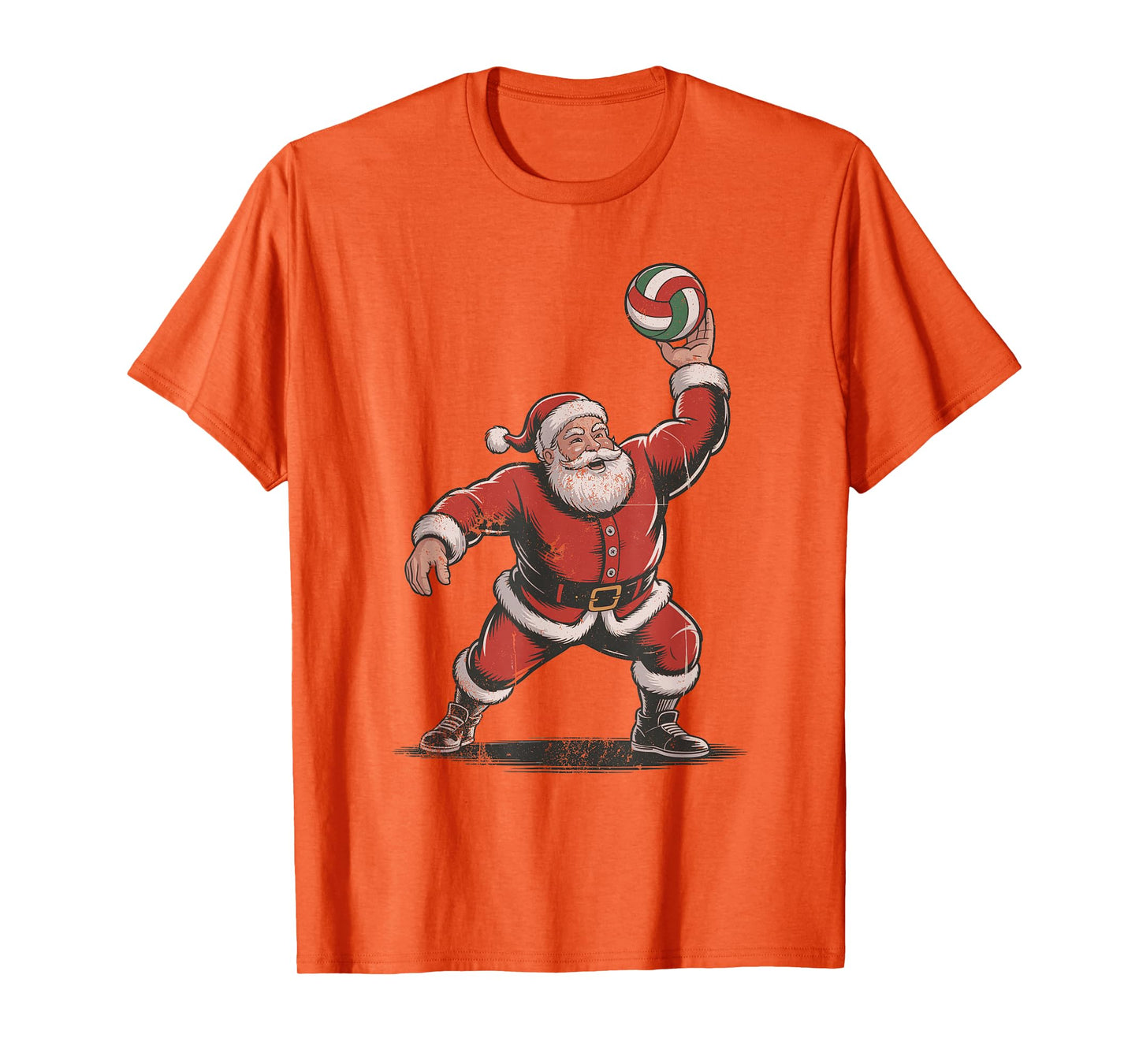 Retro Santa Playing Volleyball Vintage 90s Christmas Holiday T-Shirt