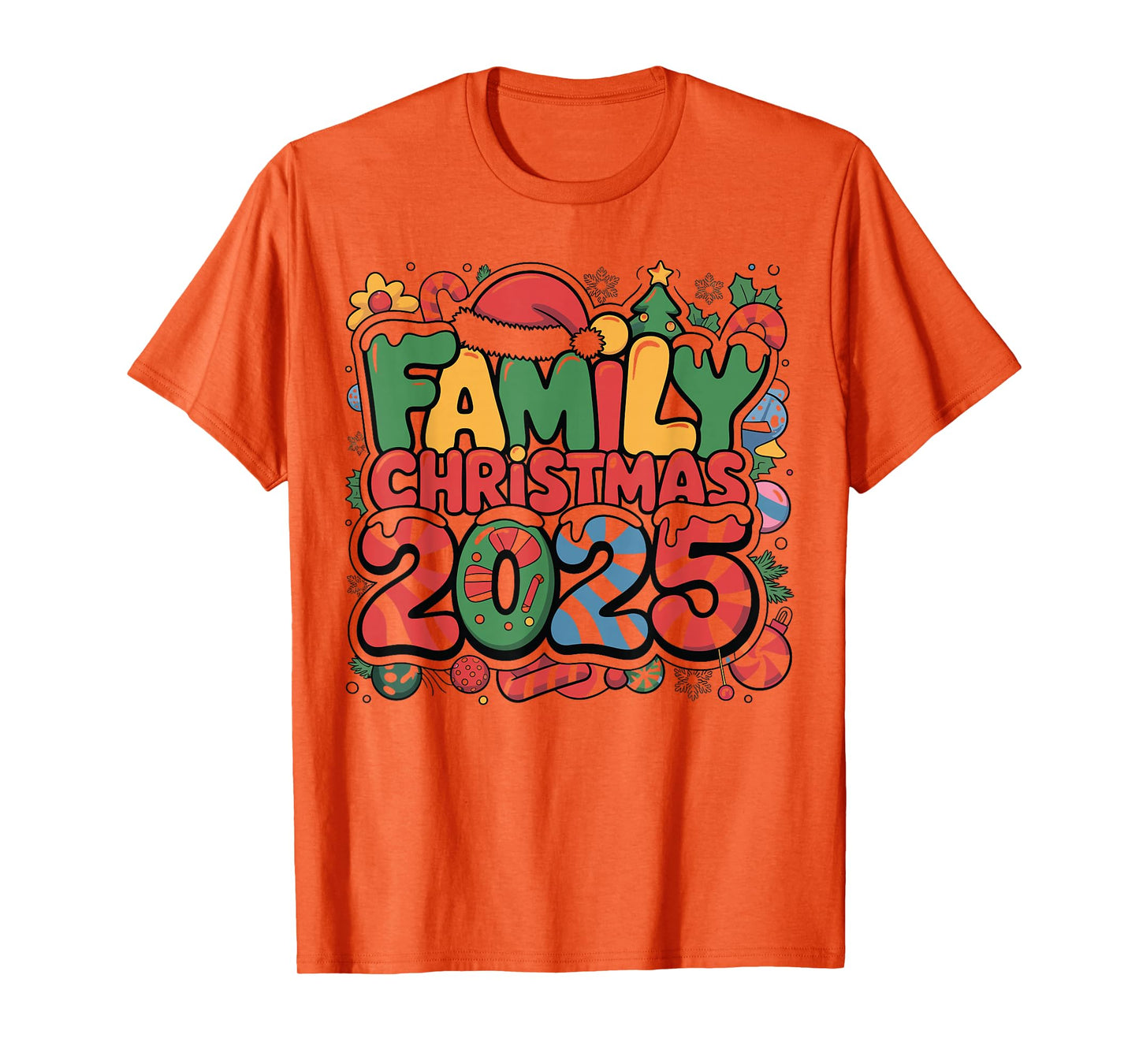 Family Christmas 2025 Matching Outfit Xmas Squad Santa T-Shirt