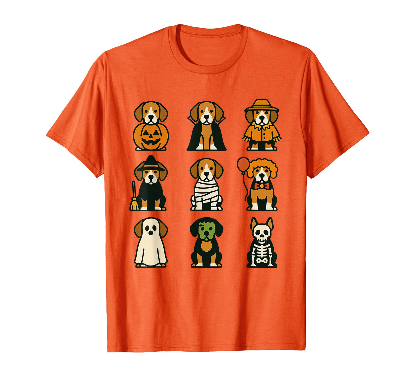 Beagle Halloween Costume Funny Scary Dog Ghost Witch T-Shirt