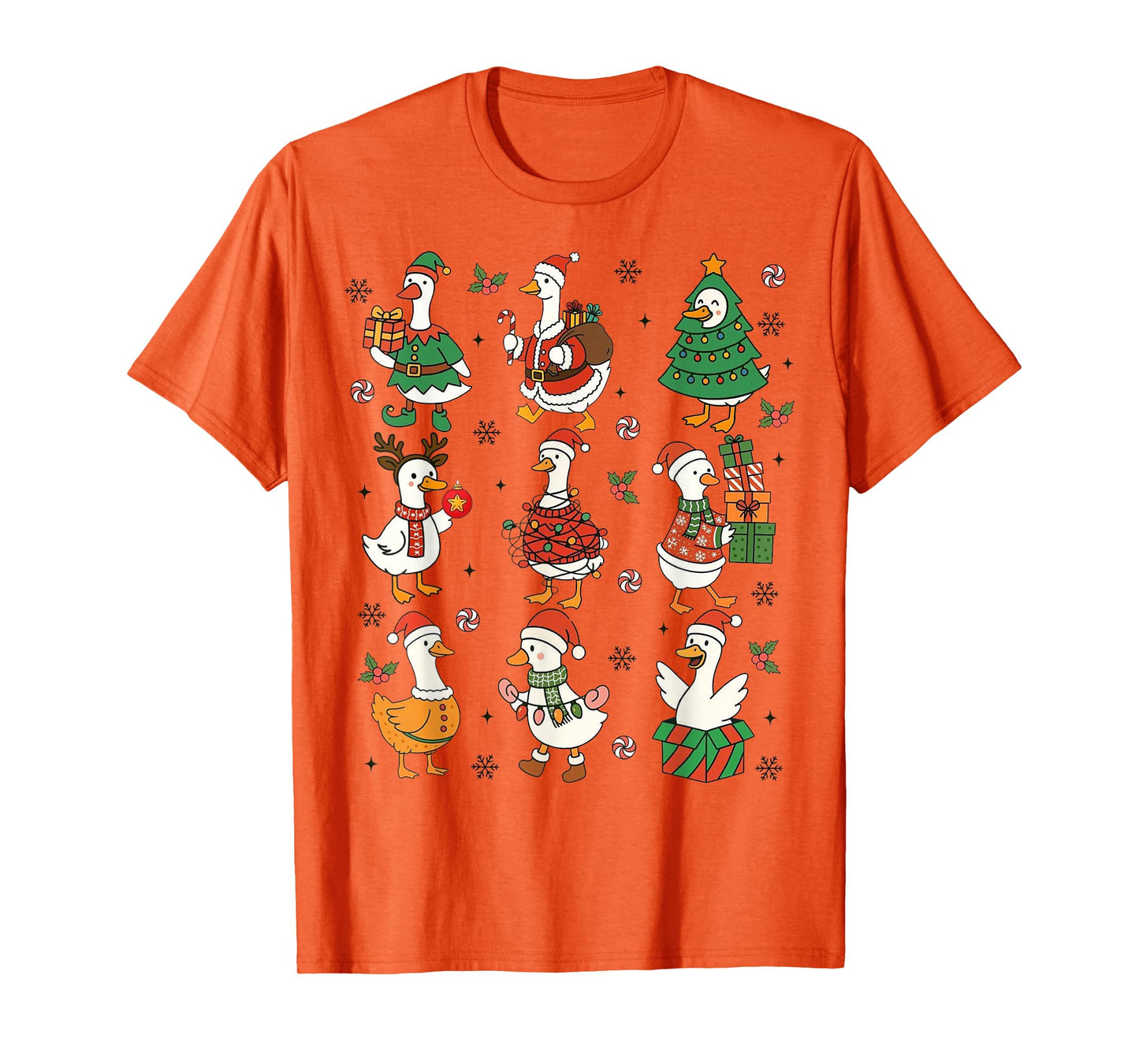 Funny Christmas Goose Cute Duck Holiday Mens Womans Kids T-Shirt