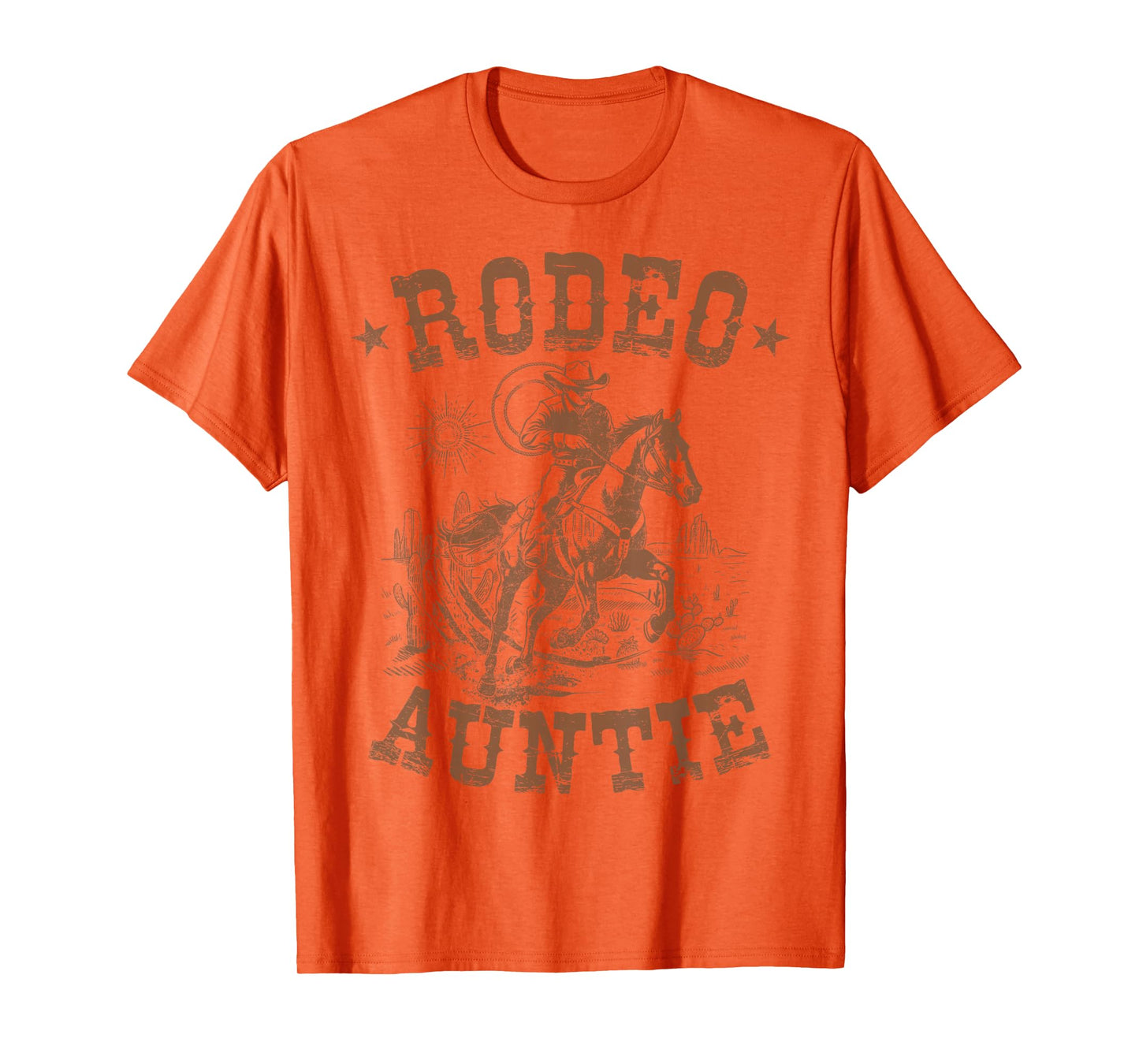 Rodeo Auntie Western Cowboy Family Matching Mother's Day T-Shirt