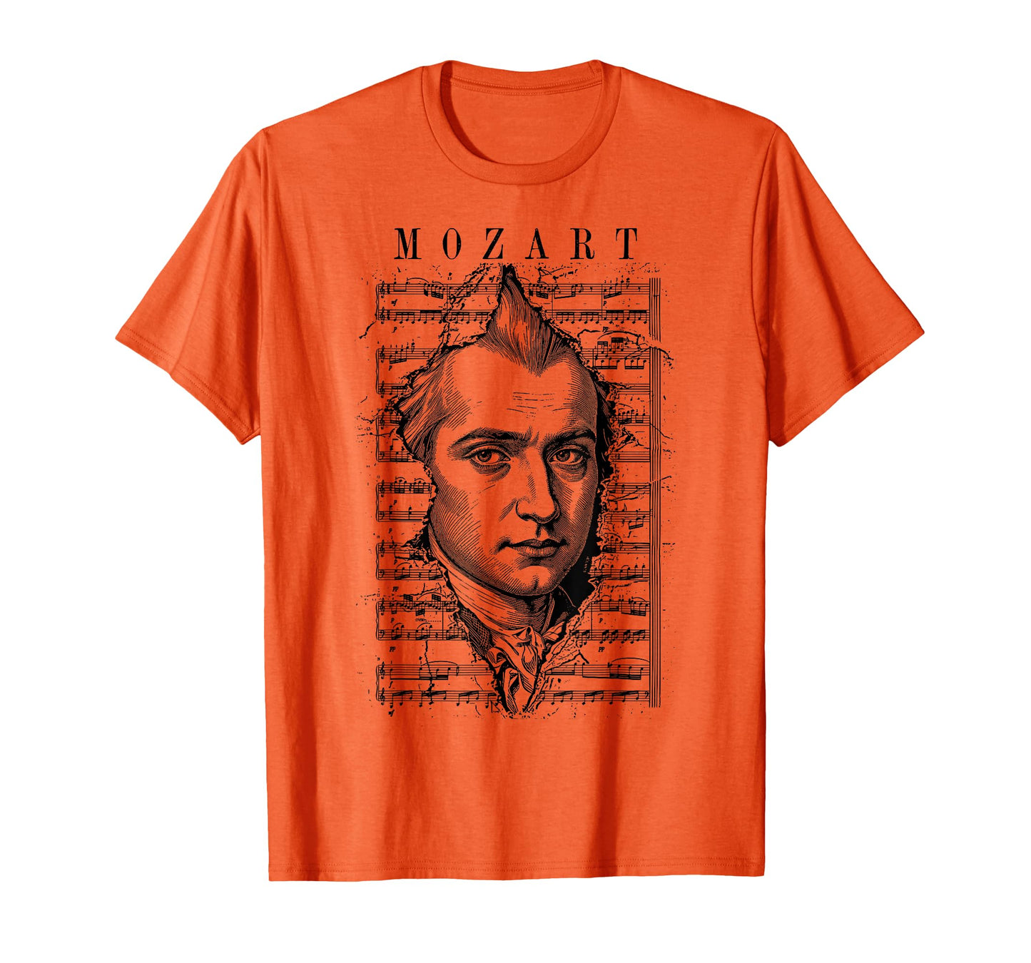 Wolfgang Amadeus Mozart Classical Sheet Music Notes Vintage T-Shirt