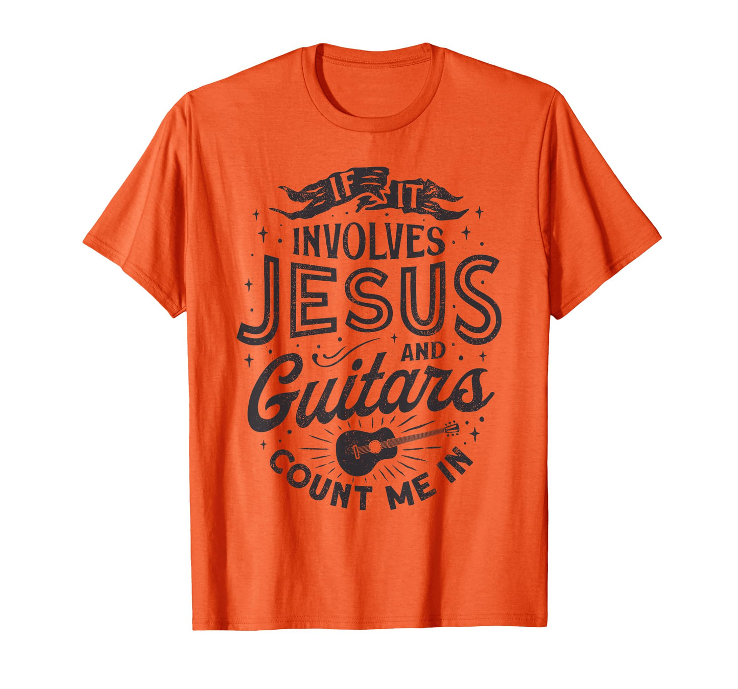If It Involves Jesus And Guitars Guitarist Christian Music T-Shirt