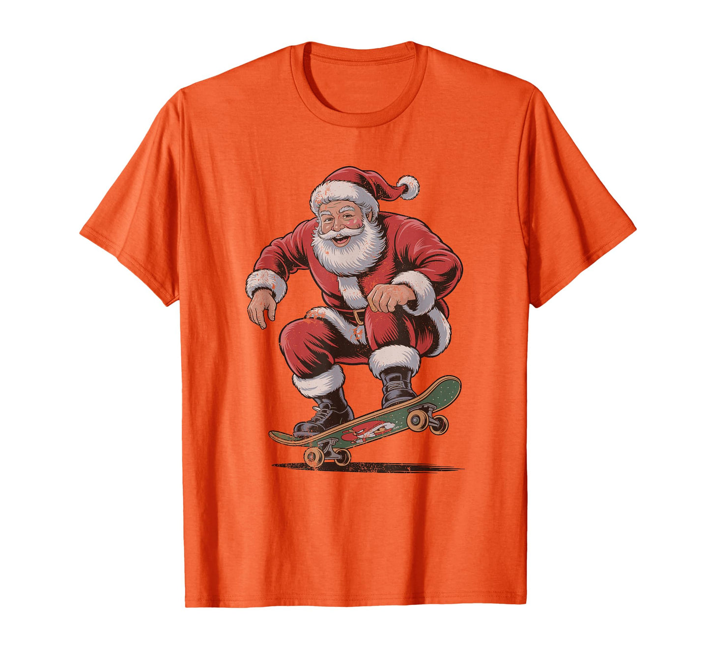 Santa Skateboarding Christmas Holiday Retro Vintage 90s T-Shirt