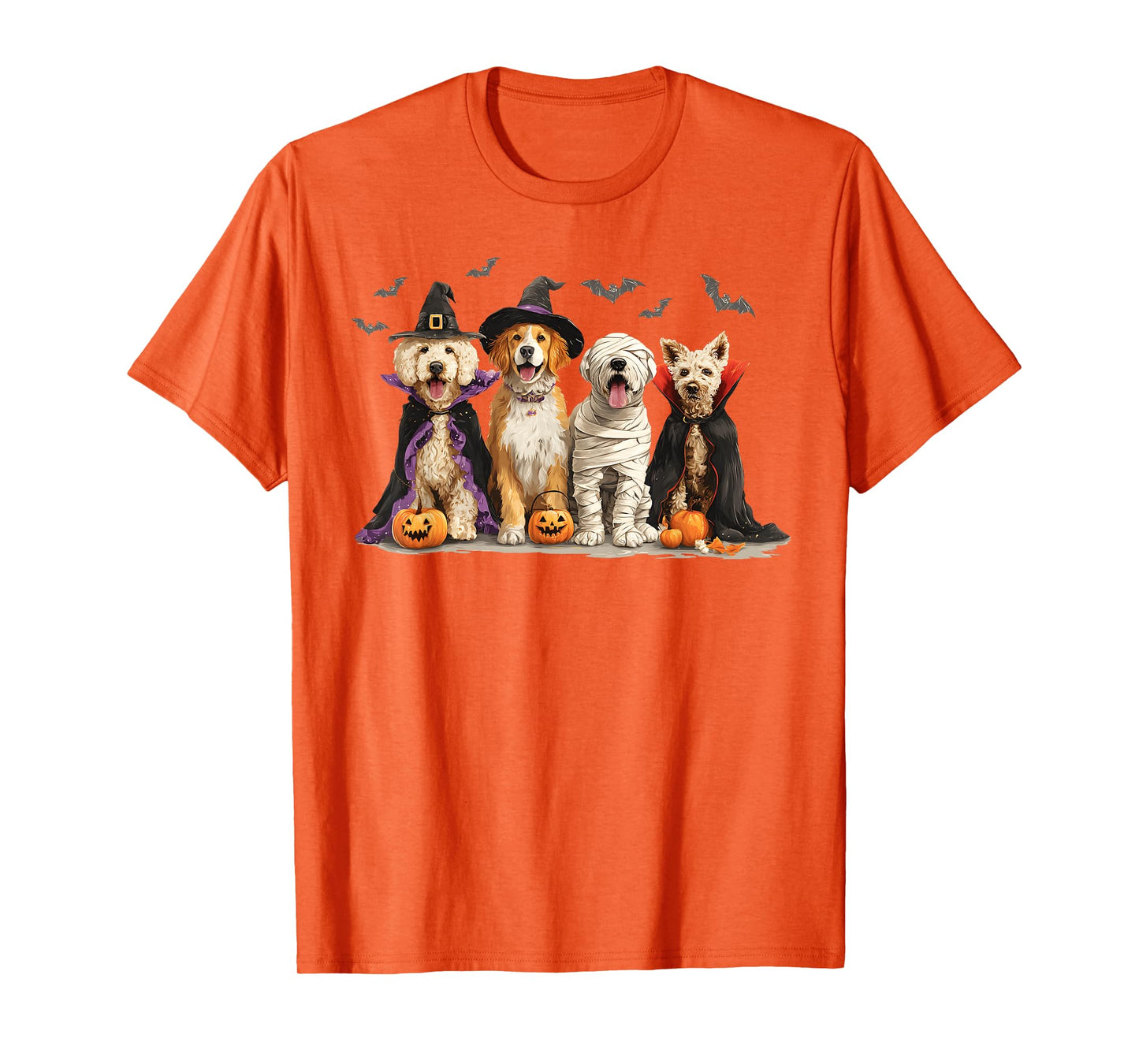 Cute Dog Dressed As Ghost Witch Mummy Halloween Dog Lovers T-Shirt