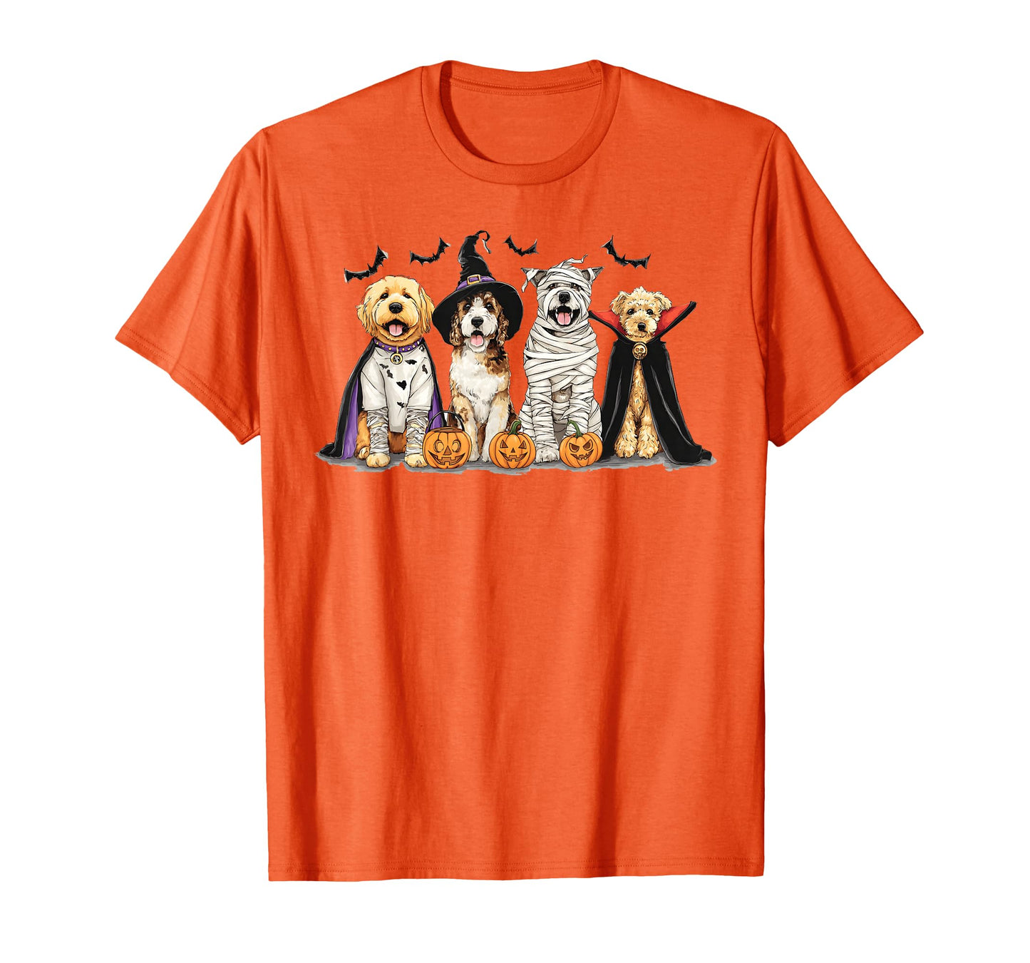 Cute Dog Dressed As Ghost Witch Mummy Halloween Dog Lovers T-Shirt