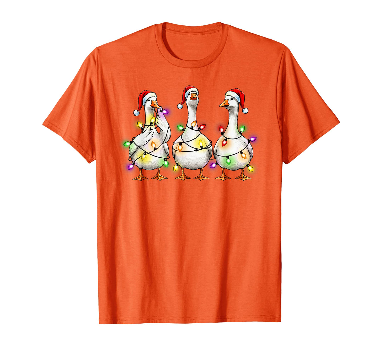 Funny Christmas Vibes Goose Santa Elf Xmas Festive Holiday T-Shirt