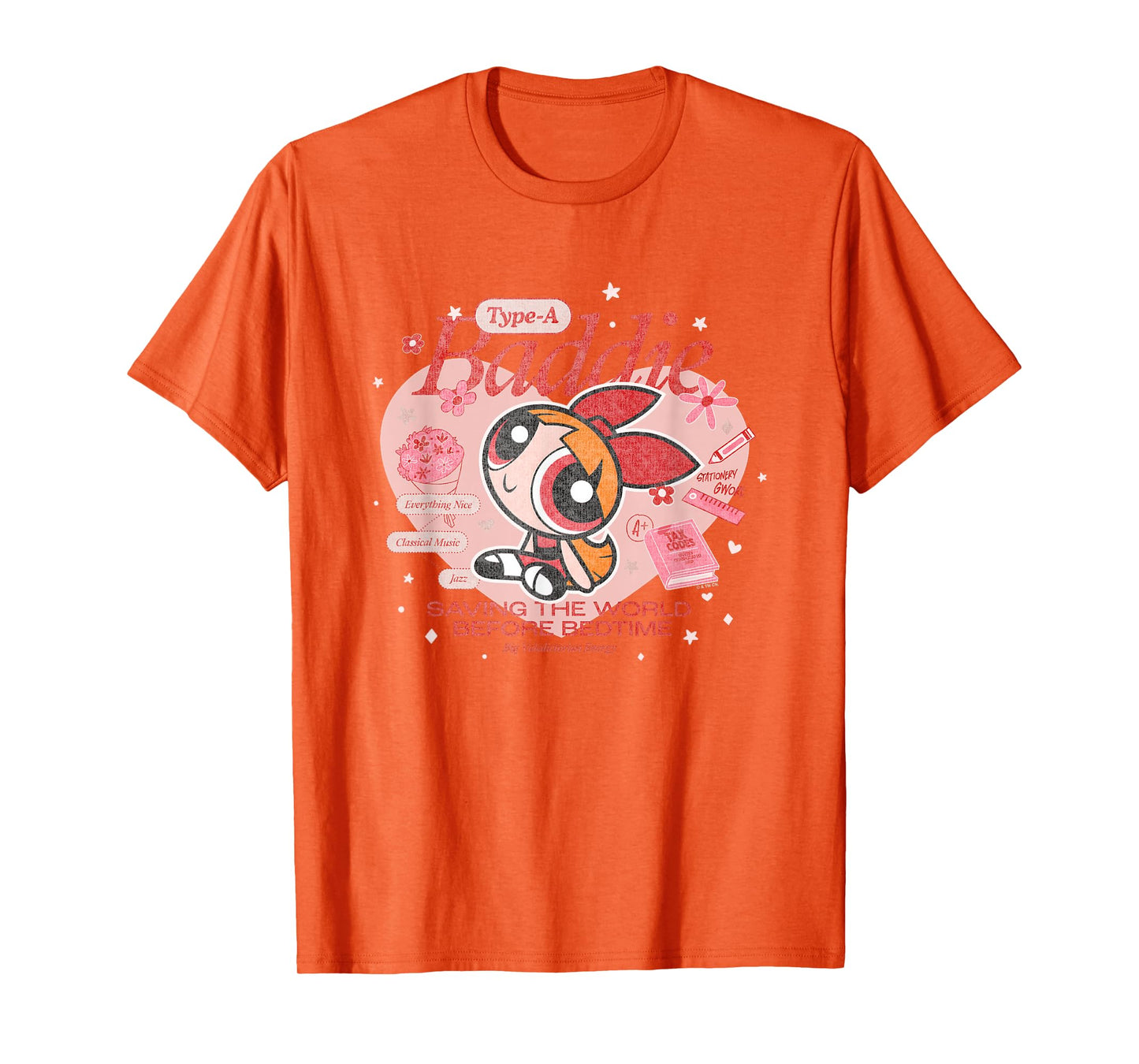 The Powerpuff Girls Blossom Type-A Baddie Distressed T-Shirt