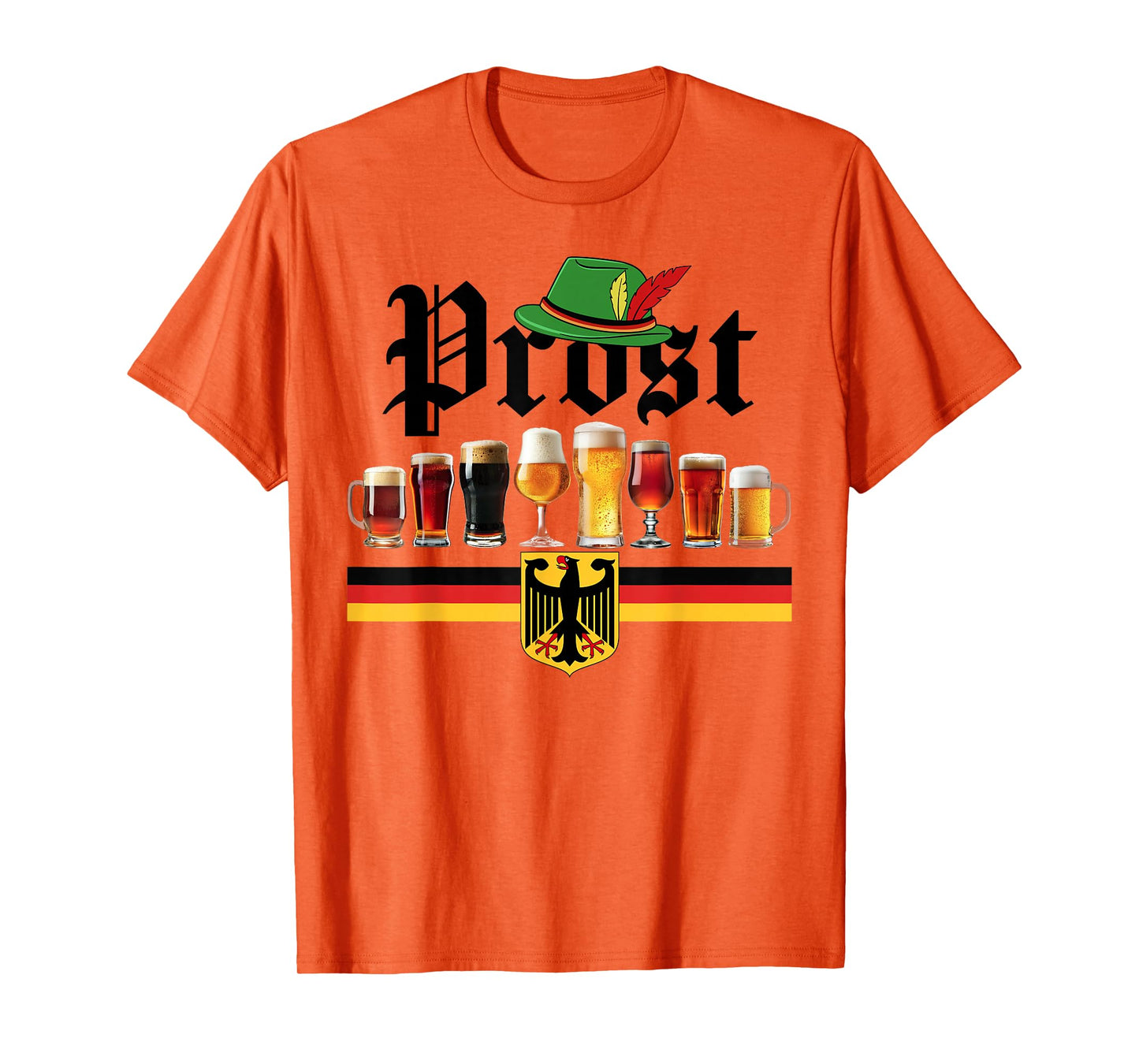 Oktoberfest Drinking Men Women Vintage German Flag Prost T-Shirt