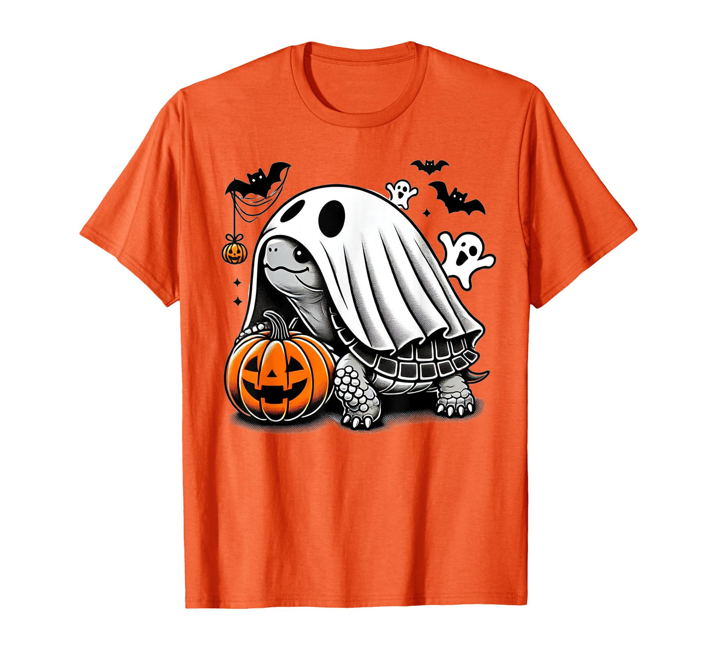Halloween Turtle Ghost Pumpkin Costume Terrapin Tortoise T-Shirt