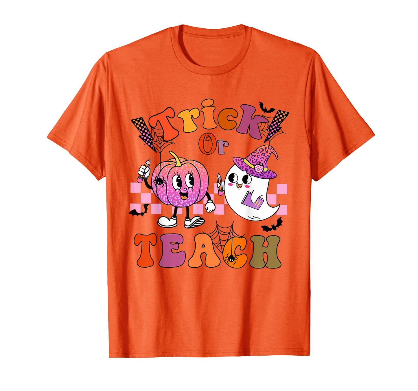 Trick Or Teach Cute Ghost Pumpkin T-Shirt