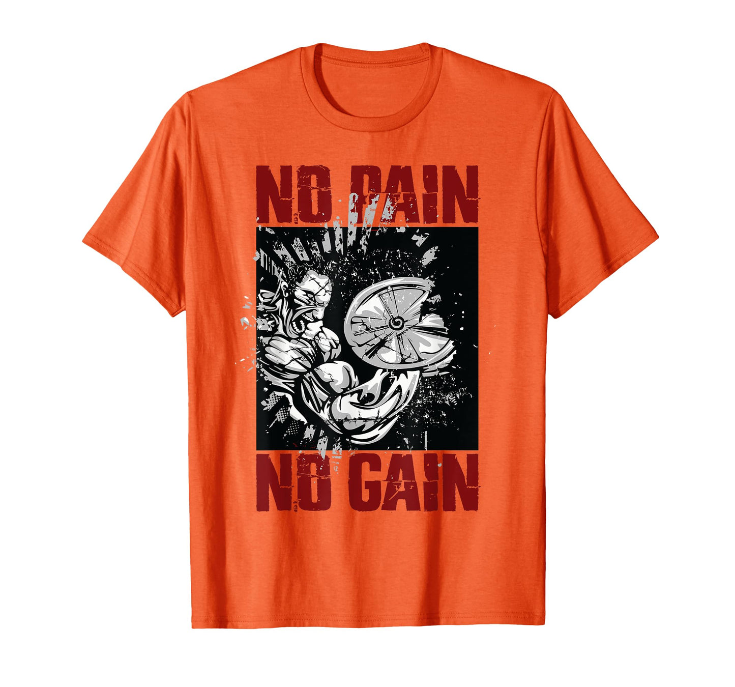 Bodybuilding Sayings and Gym Shirts for Men No Pain No Gain T-Shirt