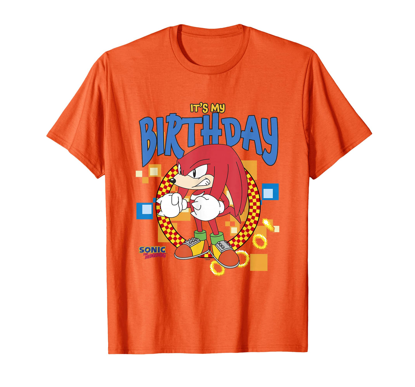 Sonic The Hedgehog Birthday It's My B-Day Knuckles T-Shirt