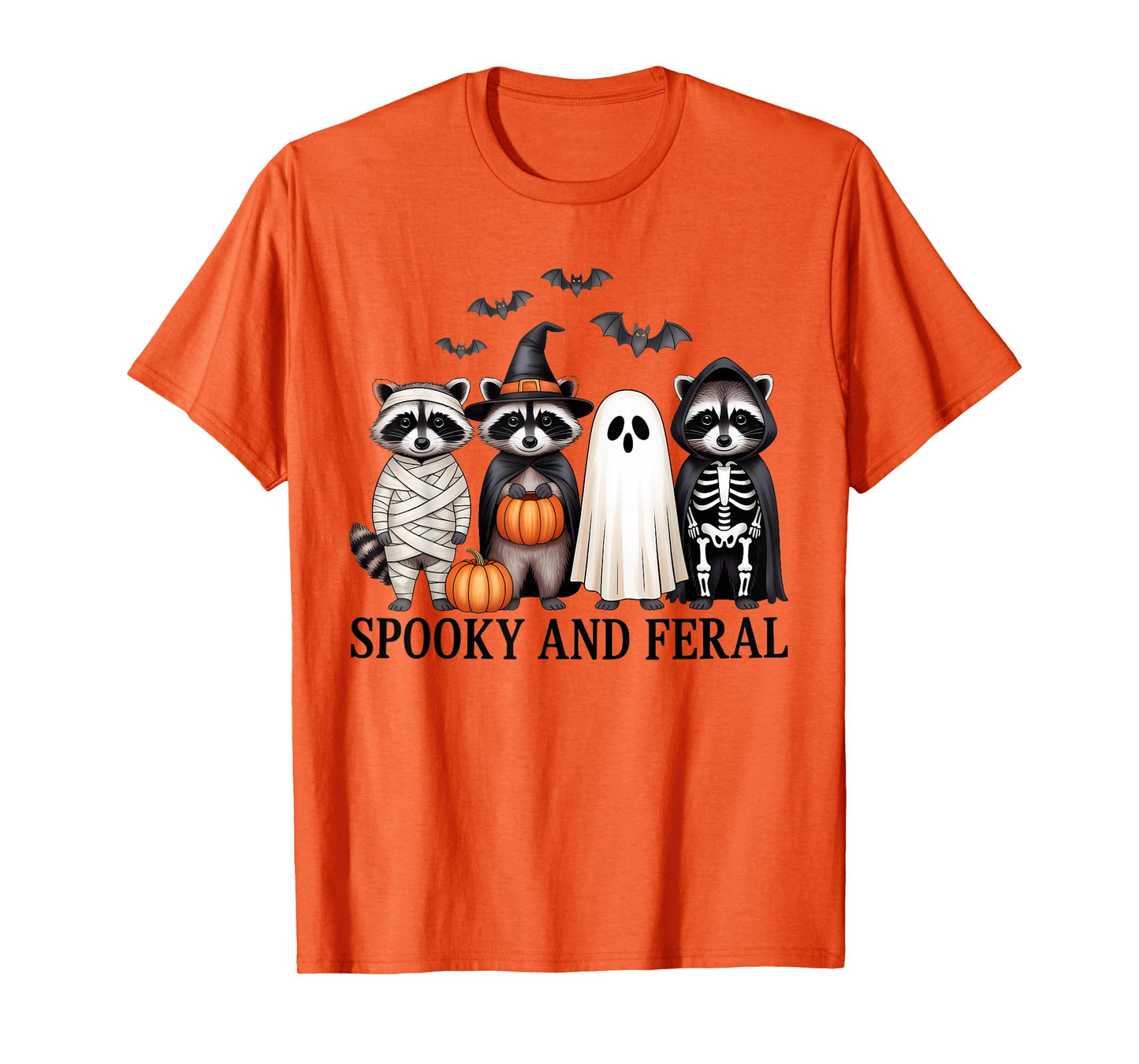 Spooky and Feral Raccon Halloween Costume for Raccon Lover T-Shirt