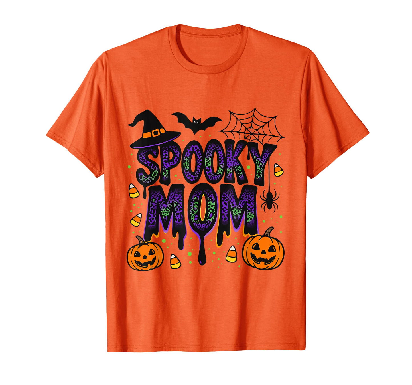 Spooky Mom Halloween Women Cute Spooky Witch Mom T-Shirt