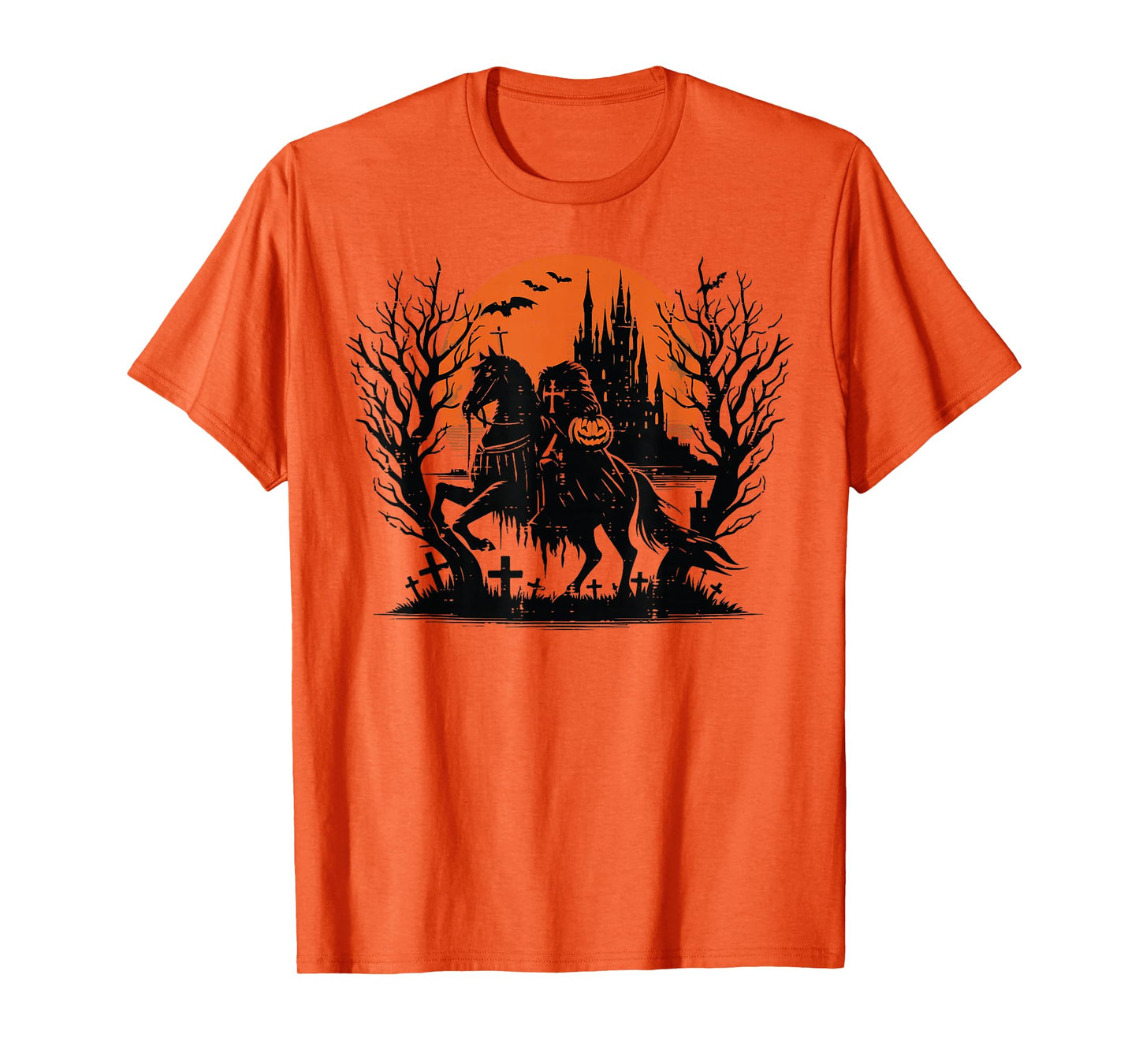 Halloween Headless Horseman Pumpkin Costume Men Women Kids T-Shirt