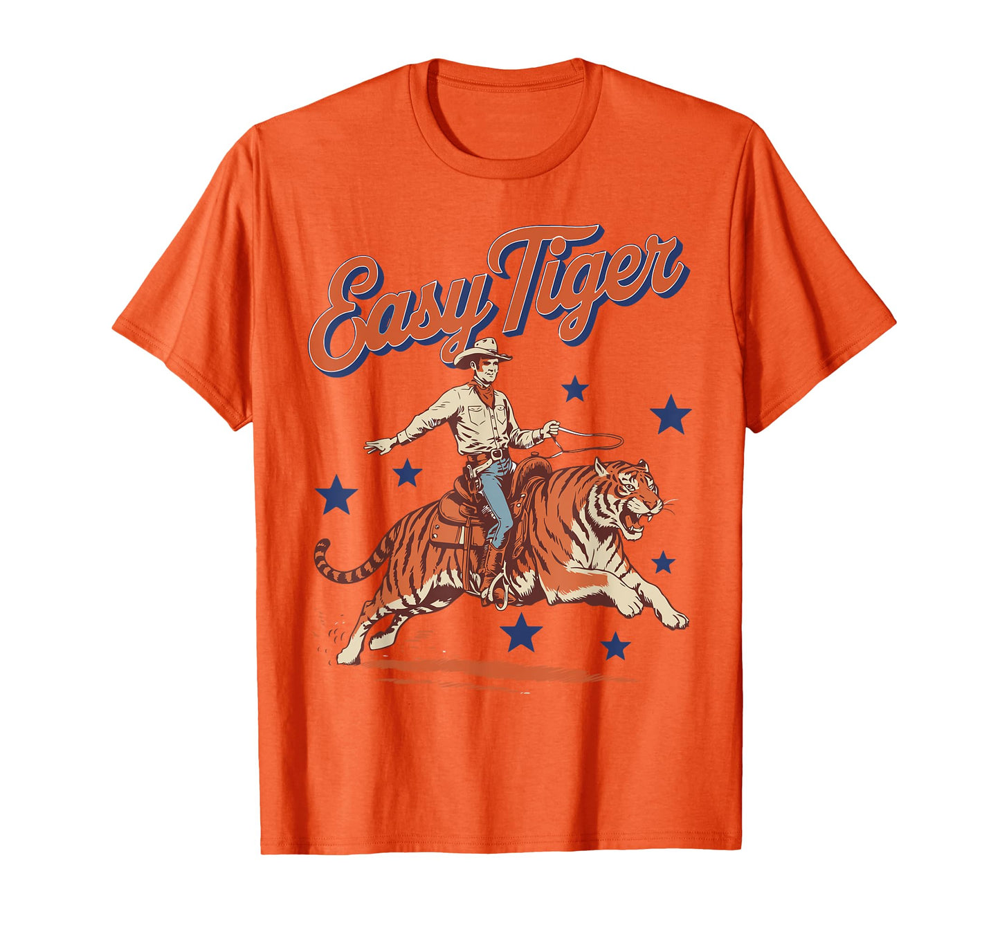 Vintage Easy Tiger Cowboy Western Country Cute Rodeo T-Shirt