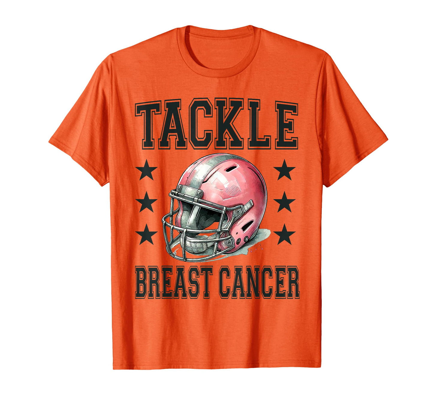 Tackle Breast Cancer Pink Football Helmet Awareness Design T-Shirt