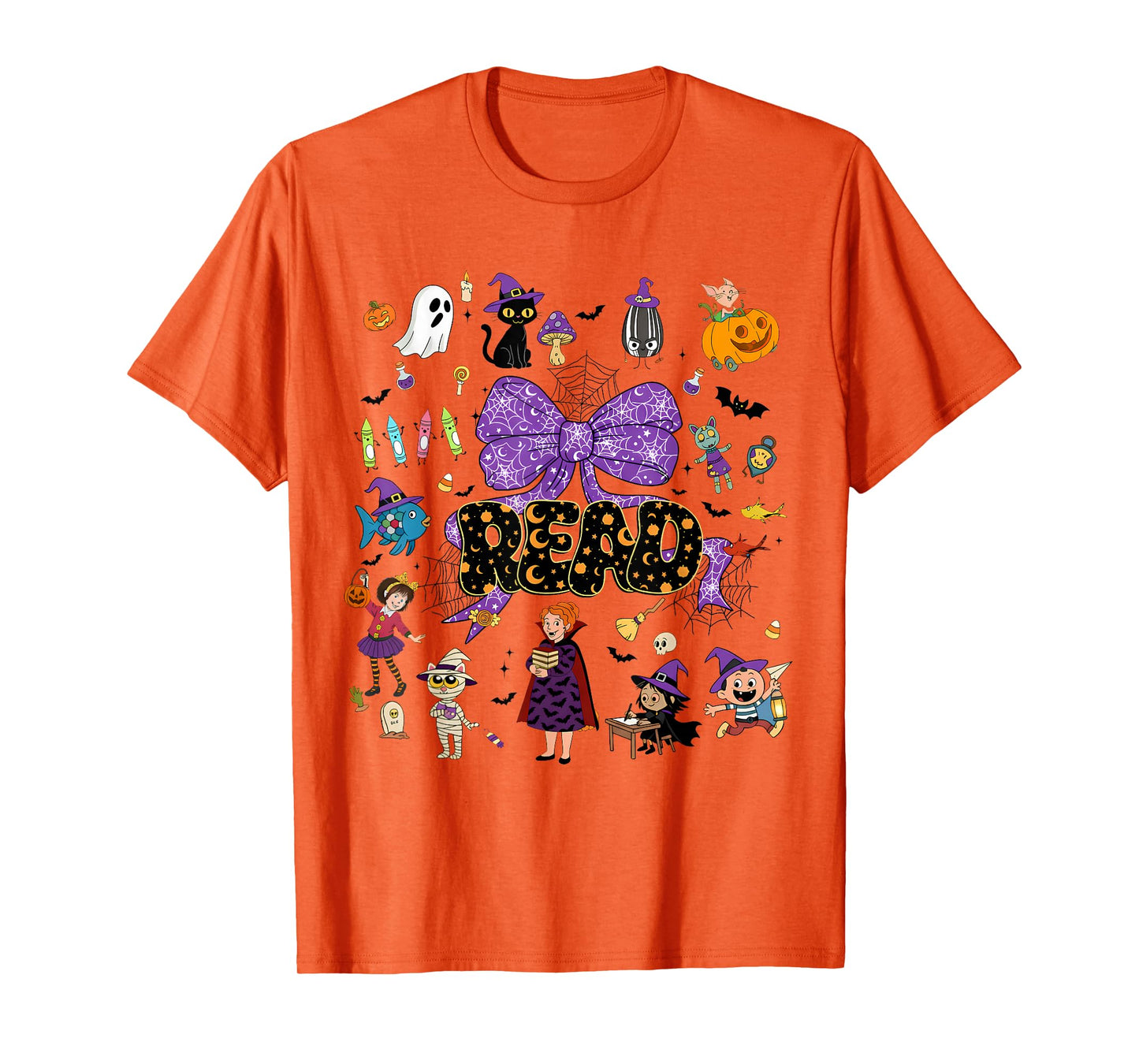 Read Children's Books,Teacher Halloween,Spooky Ghost Reading T-Shirt