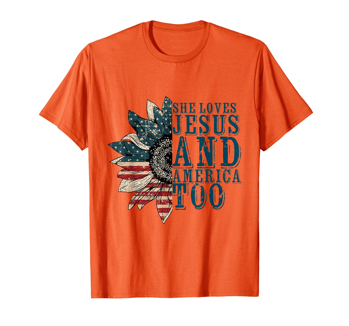 She Loves Jesus And America Too T-Shirt