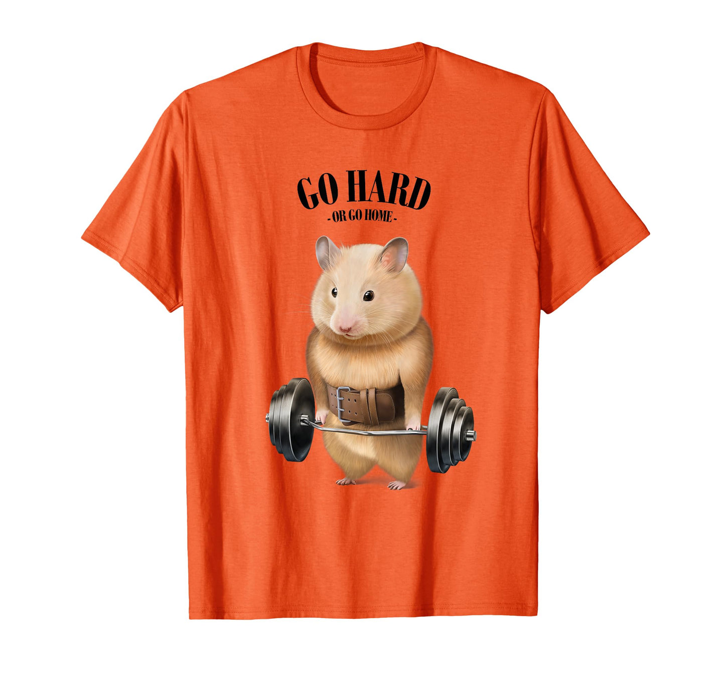 Hamster Muscle Training with Barbell Shrug Bar Fitness Gym T-Shirt