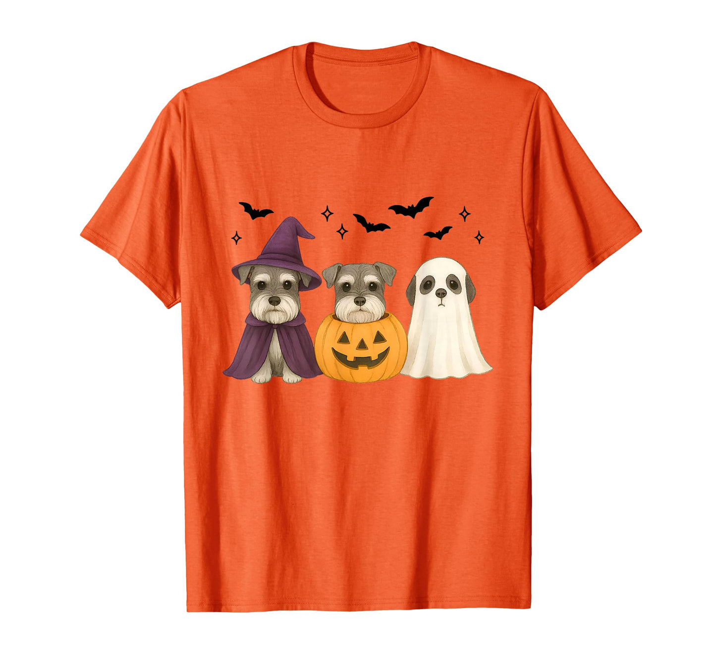 Witch Schnauzer Halloween Schnauzer Dog Mom Dog Lover T-Shirt
