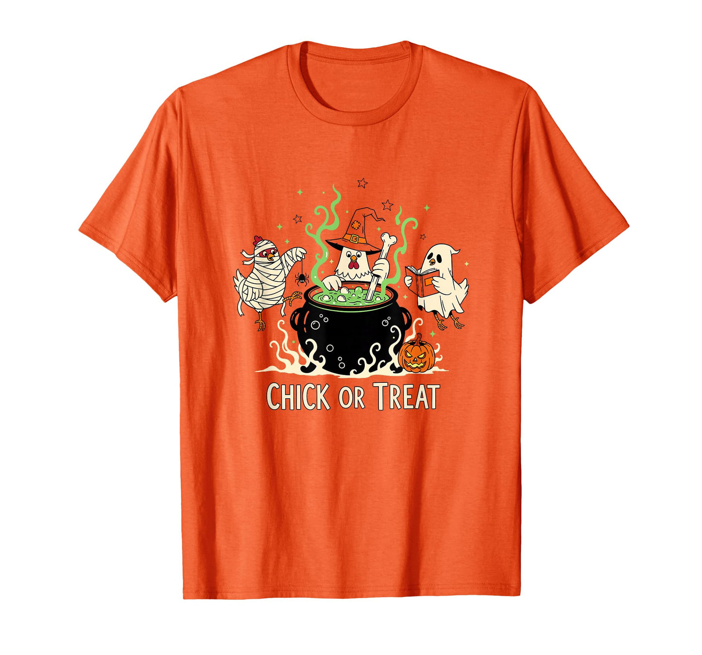 Chick or Treat Funny Chicken Witch Halloween Costume T-Shirt