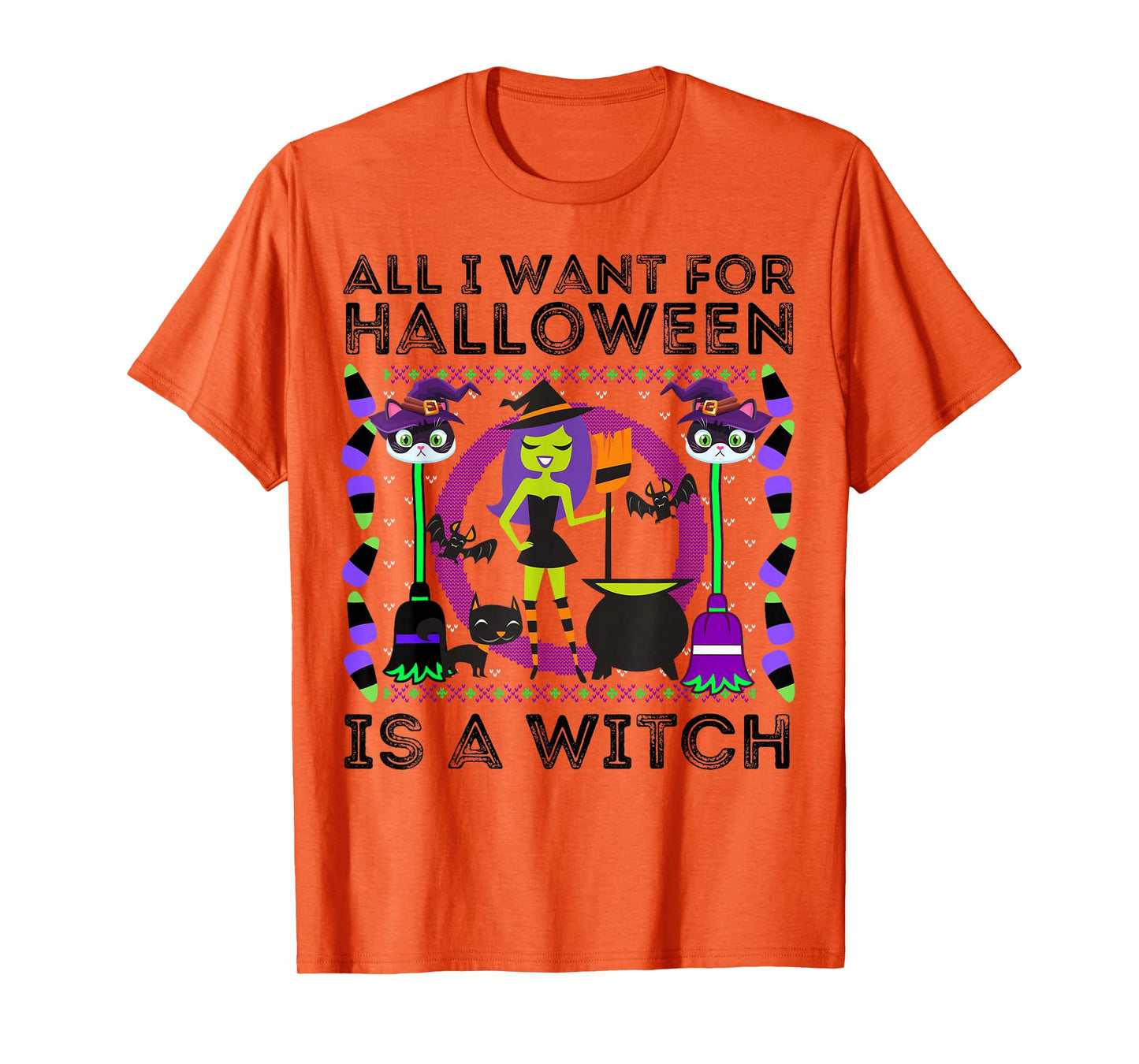 Halloween Costume Ugly Xmas Sweater Funny Fall October Witch T-Shirt