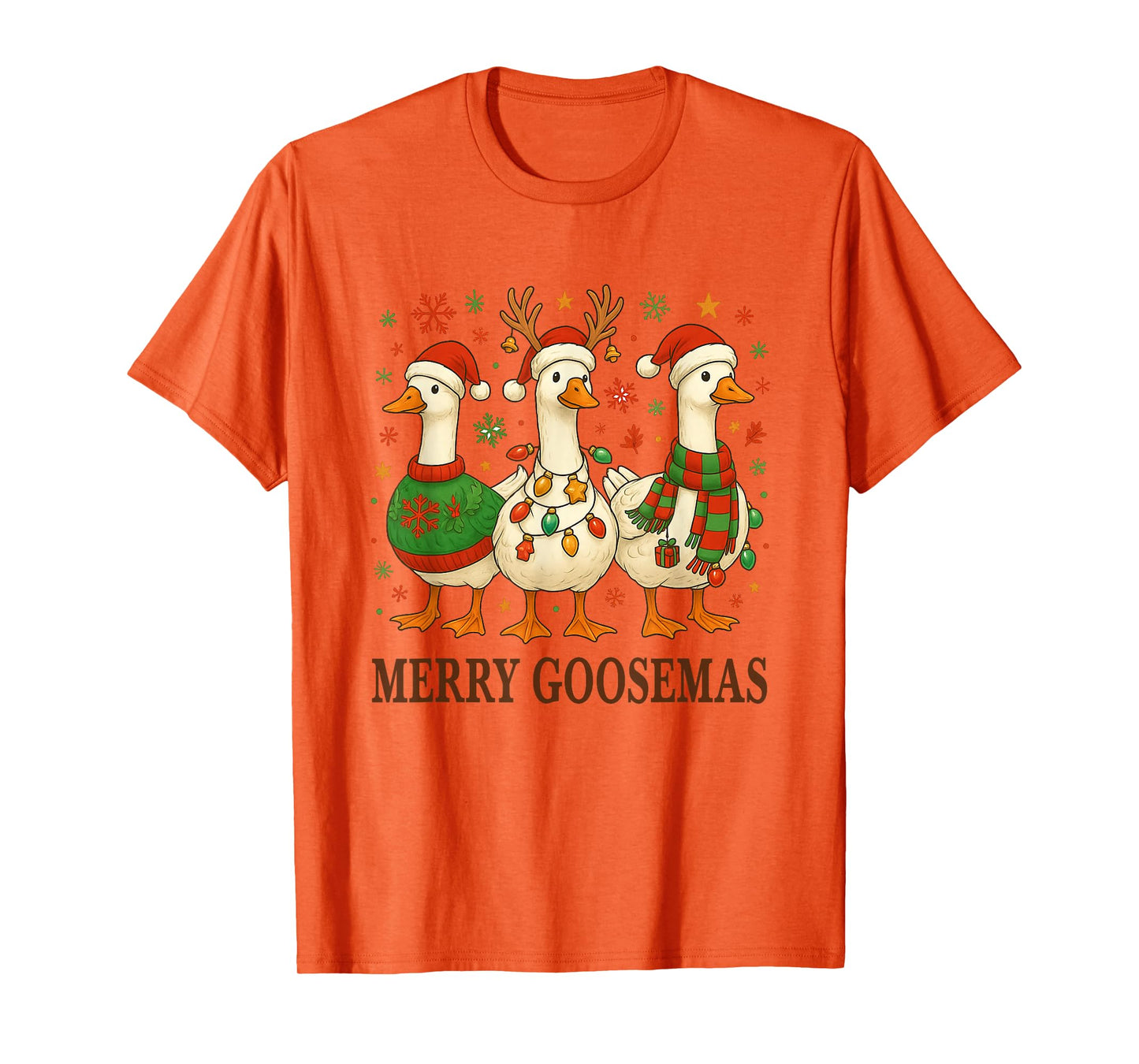 Christmas Goose Merry Goosemas Christmas Santa Goose T-Shirt